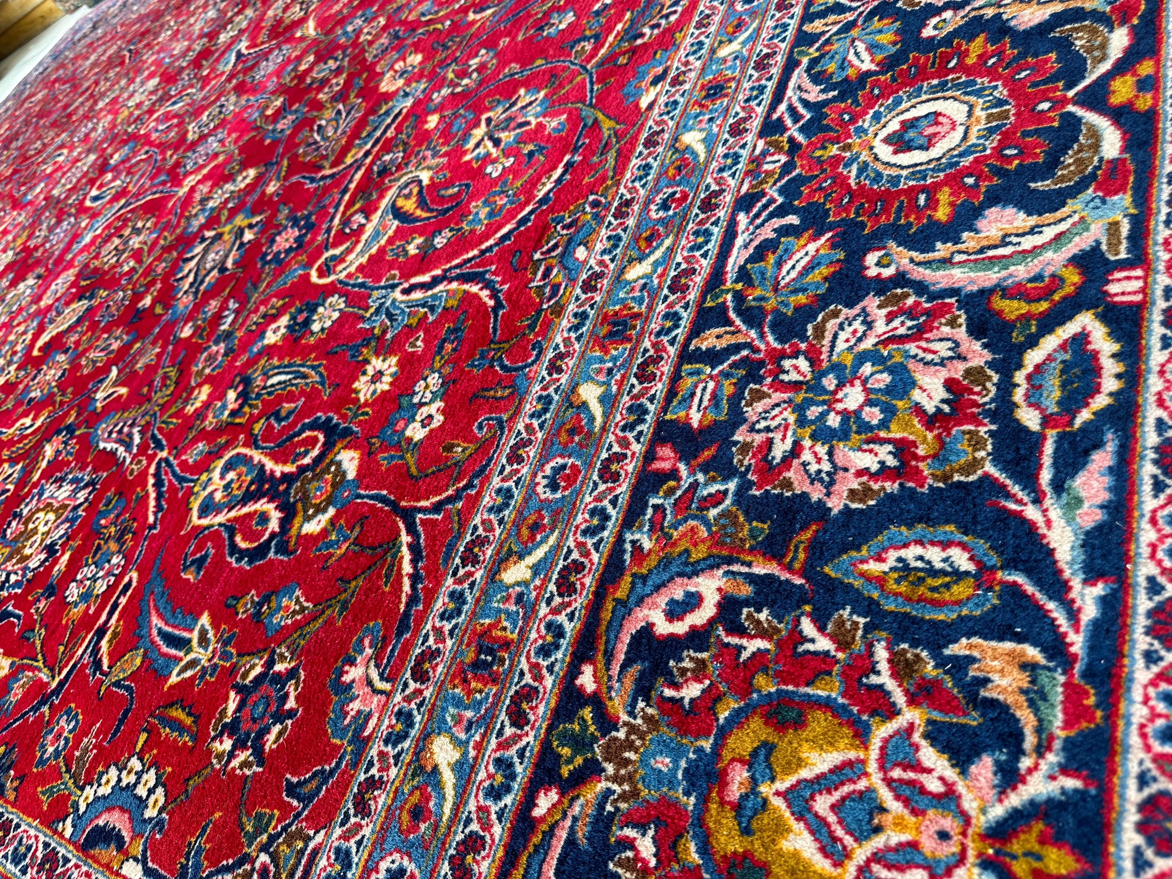 Incredible Persian Kashan All Over Wool Rug 10’2” x 14’ - Image 7