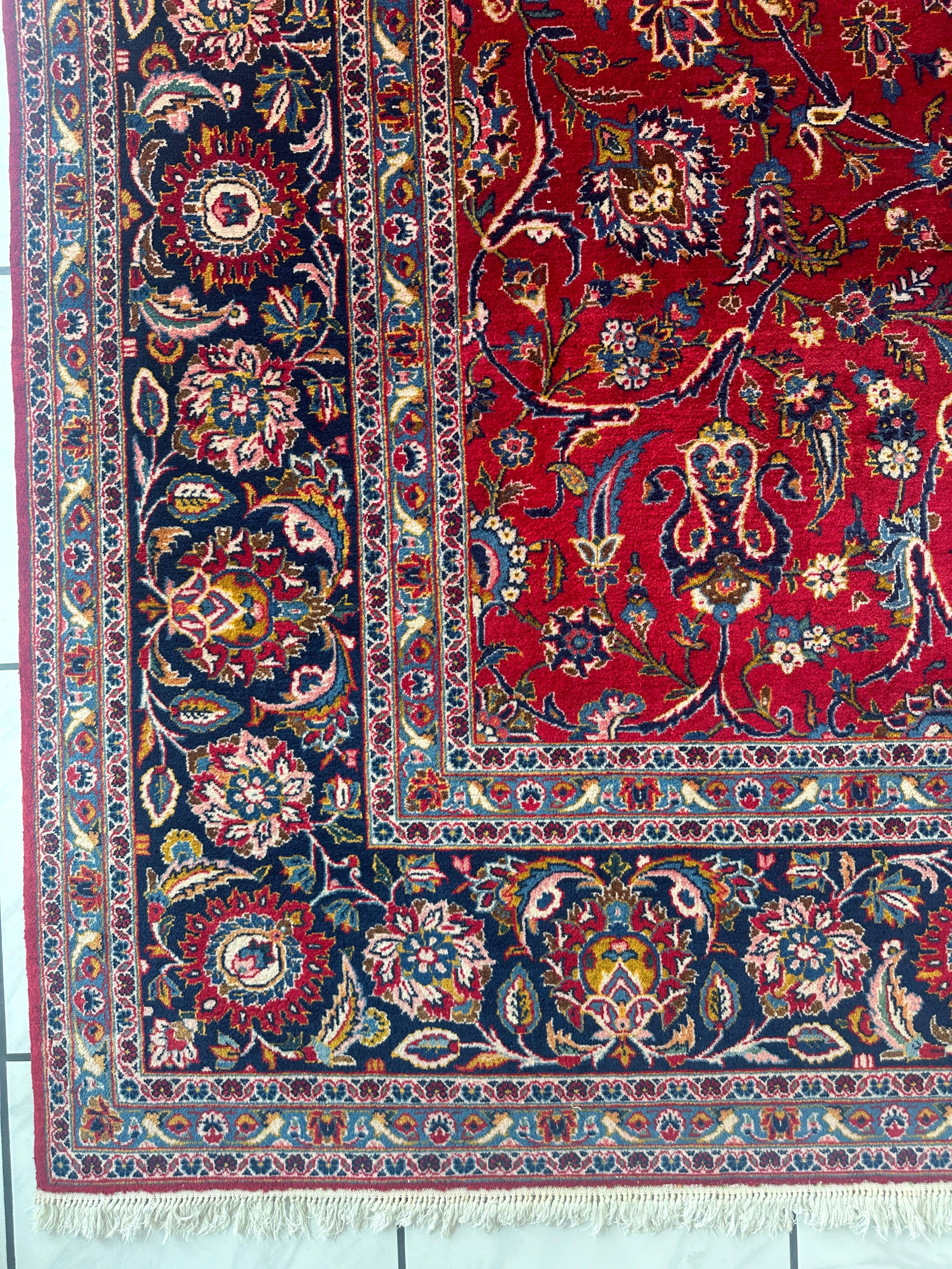 Incredible Persian Kashan All Over Wool Rug 10’2” x 14’ - Image 8