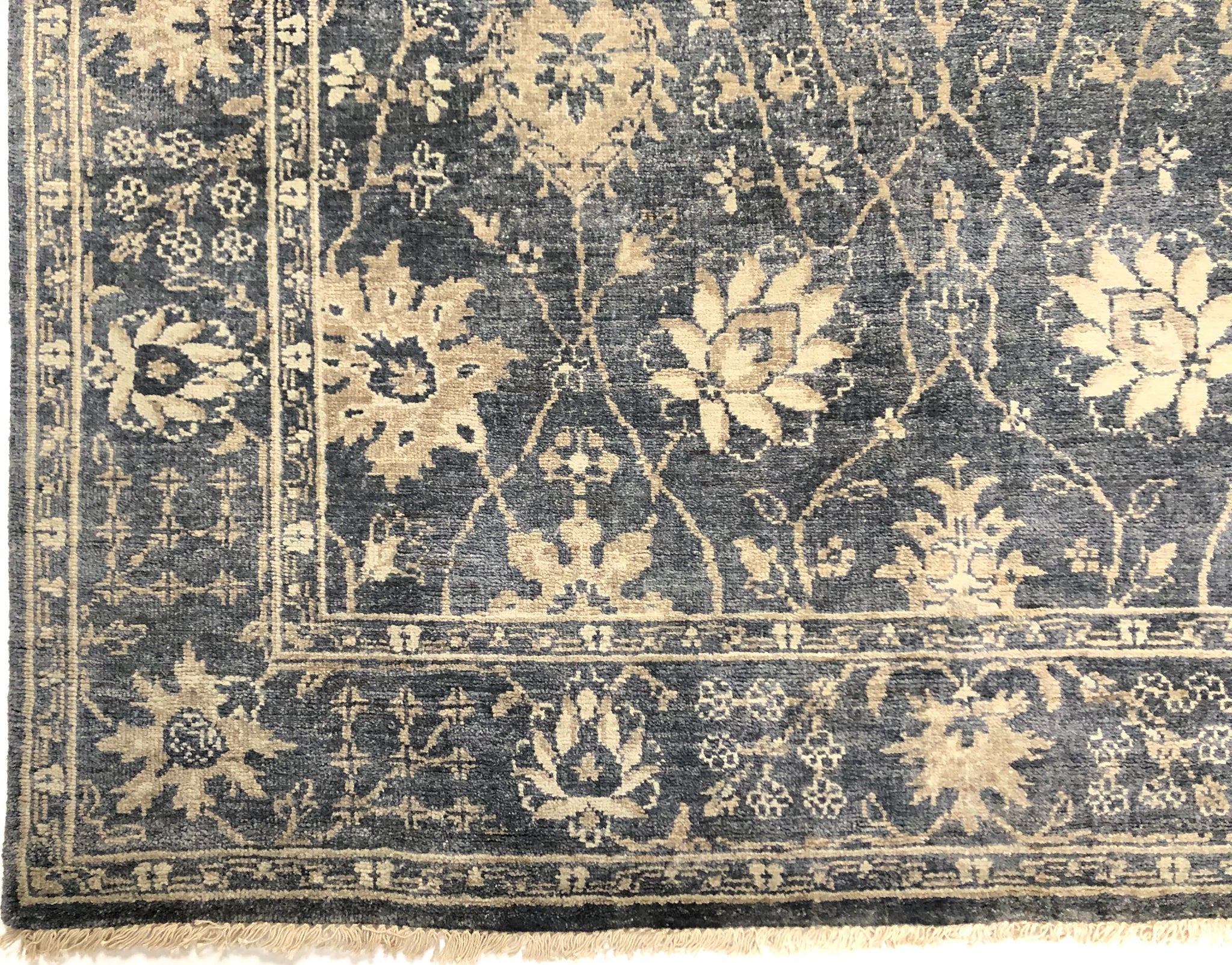 Indo-Oushak Design (6' Square) blue - Image 3