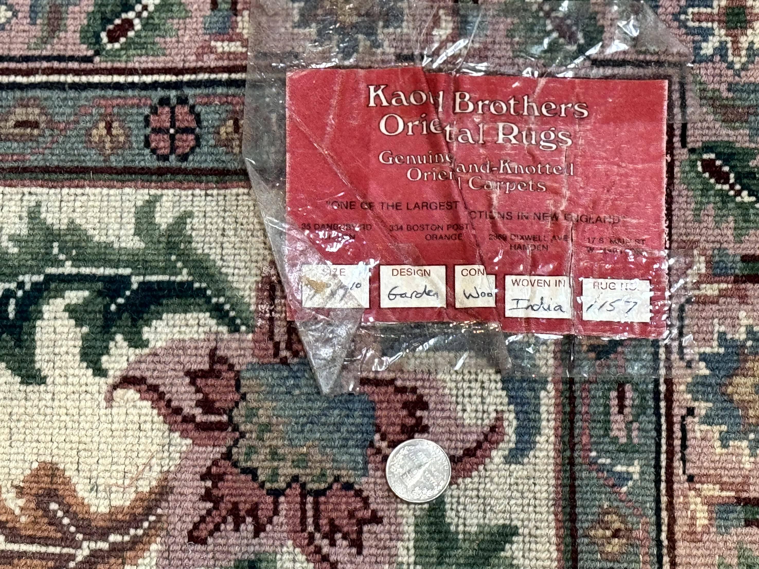 Indo Persian Rug 8x10, Red and Ivory, Floral Allover, Handmade Wool Area Rug - Image 10