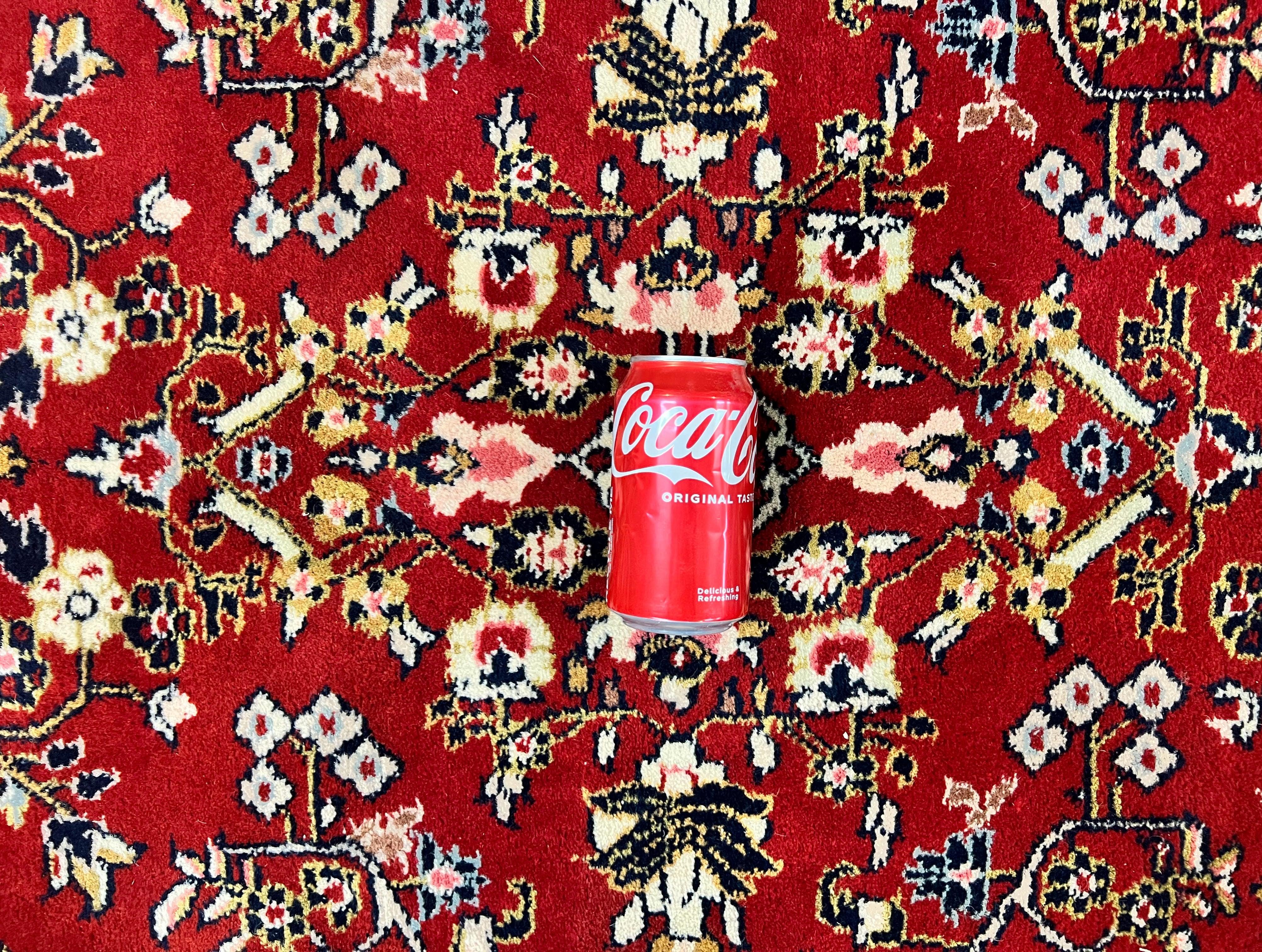 Indo Persian Sarouk Rug 8x10, Red, Floral Allover, Handmade Vintage Wool Carpet, Traditional Rug - Image 9