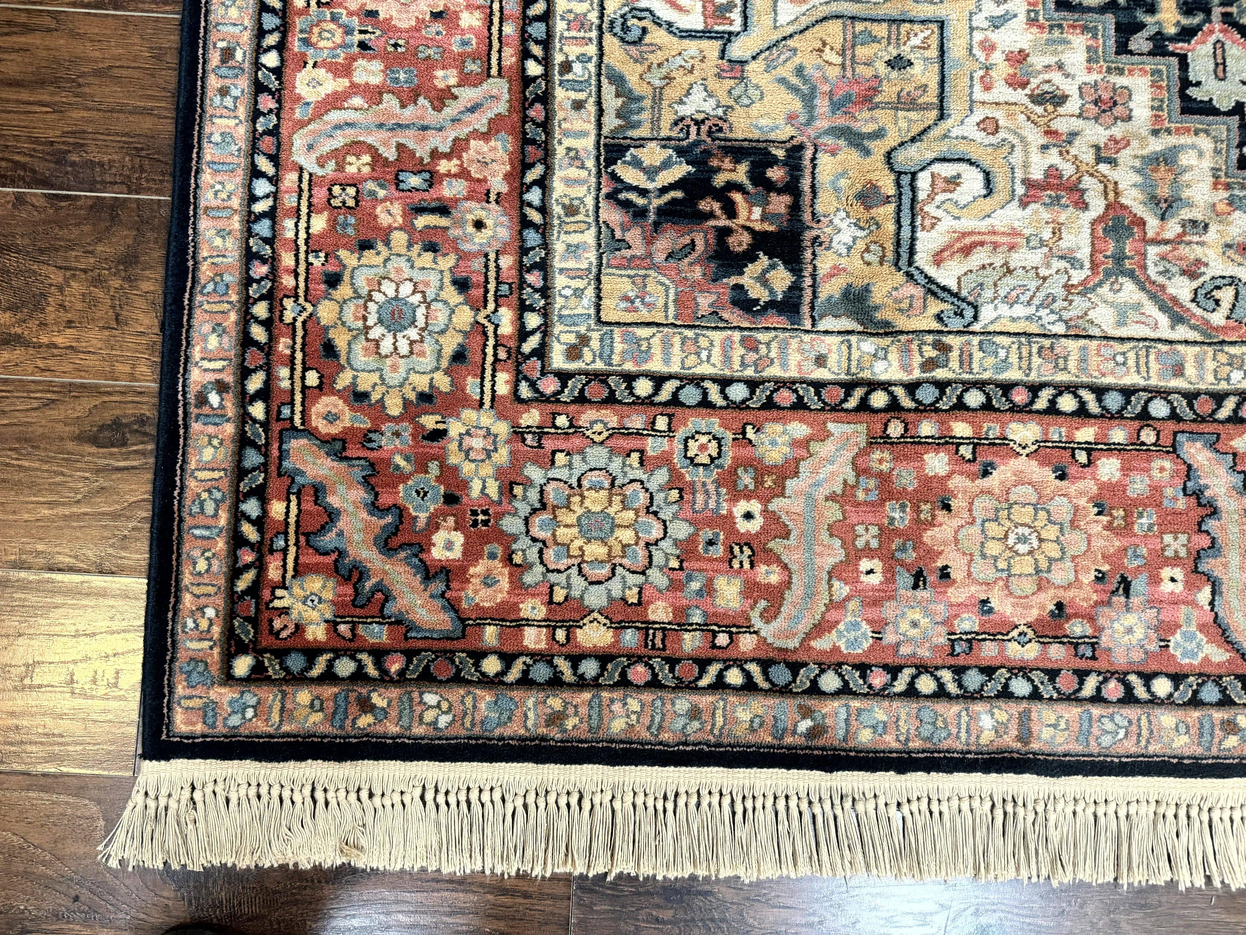 Karastan Navy Heriz #700/701 Rug, 8.8 x 10.6 Karastan Carpet, Wool Pile, Discontinued Vintage Karastan Rug, Original 700 Series, Geometric - Image 5