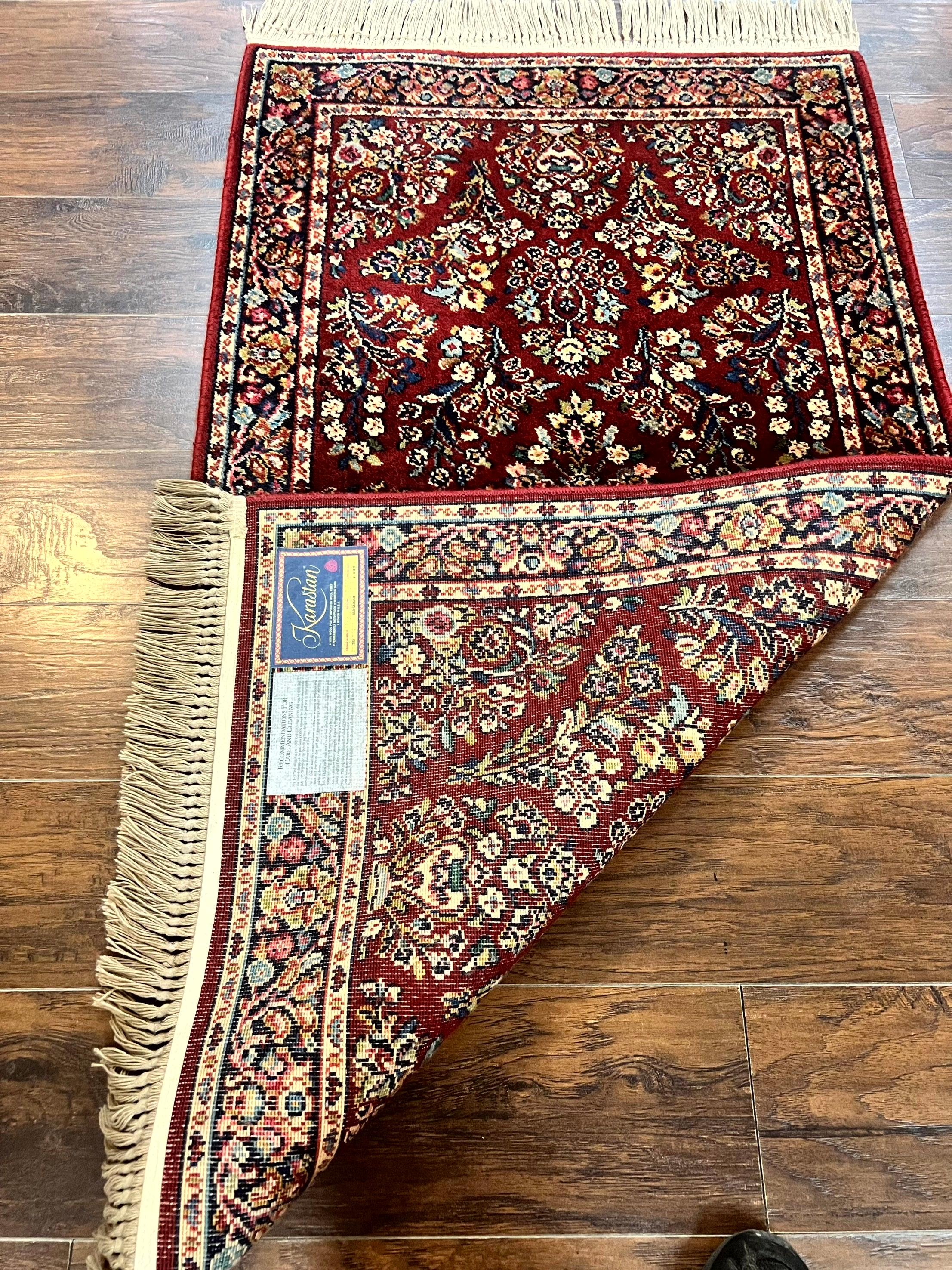 Karastan Rug 3x5 Red Sarouk #785, Small Karastan Wool Pile Rug, Original 700 Series, Discontinued Vintage Karastan Carpet - Image 11