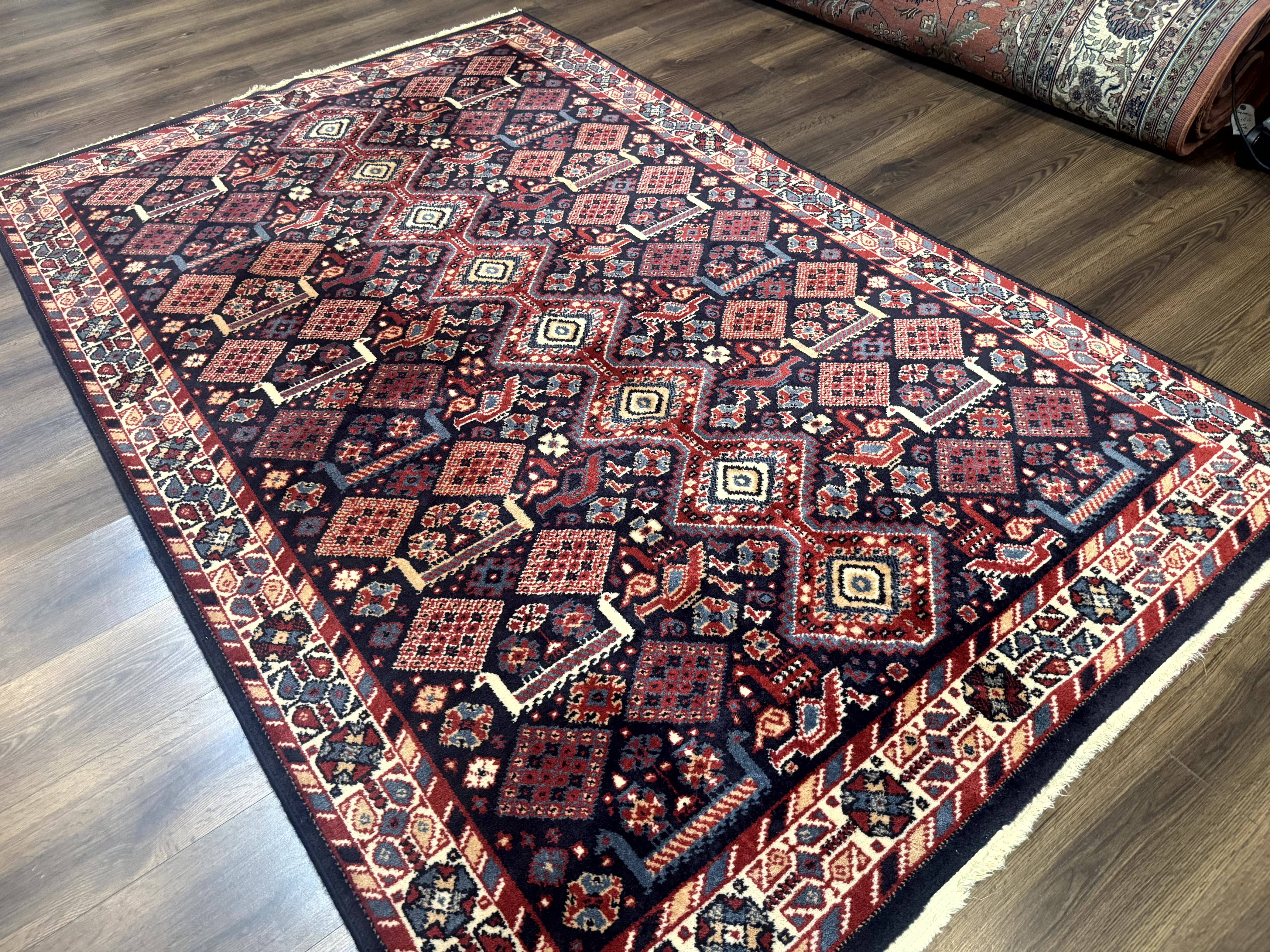 Karastan Rug 5x8, Yuruk Collection #530, Geometric Tribal Wool Pile Vintage Carpet - Image 12