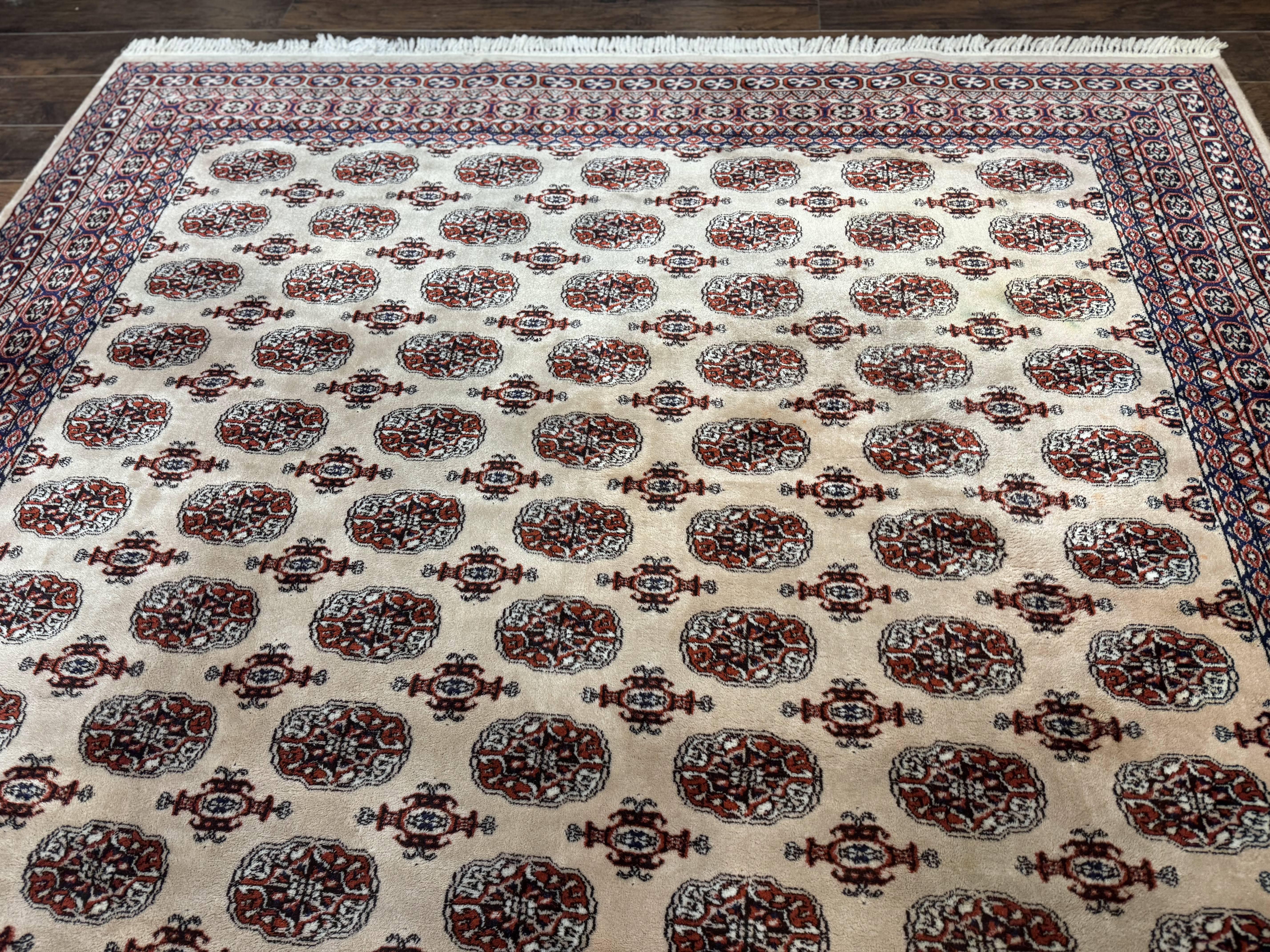 Karastan Rug 8.2 x 11.6 Beige Bokhara, Wool Pile, Vintage Discontinued Karastan Area Rug, Belgium Power Loomed Rug - Image 4