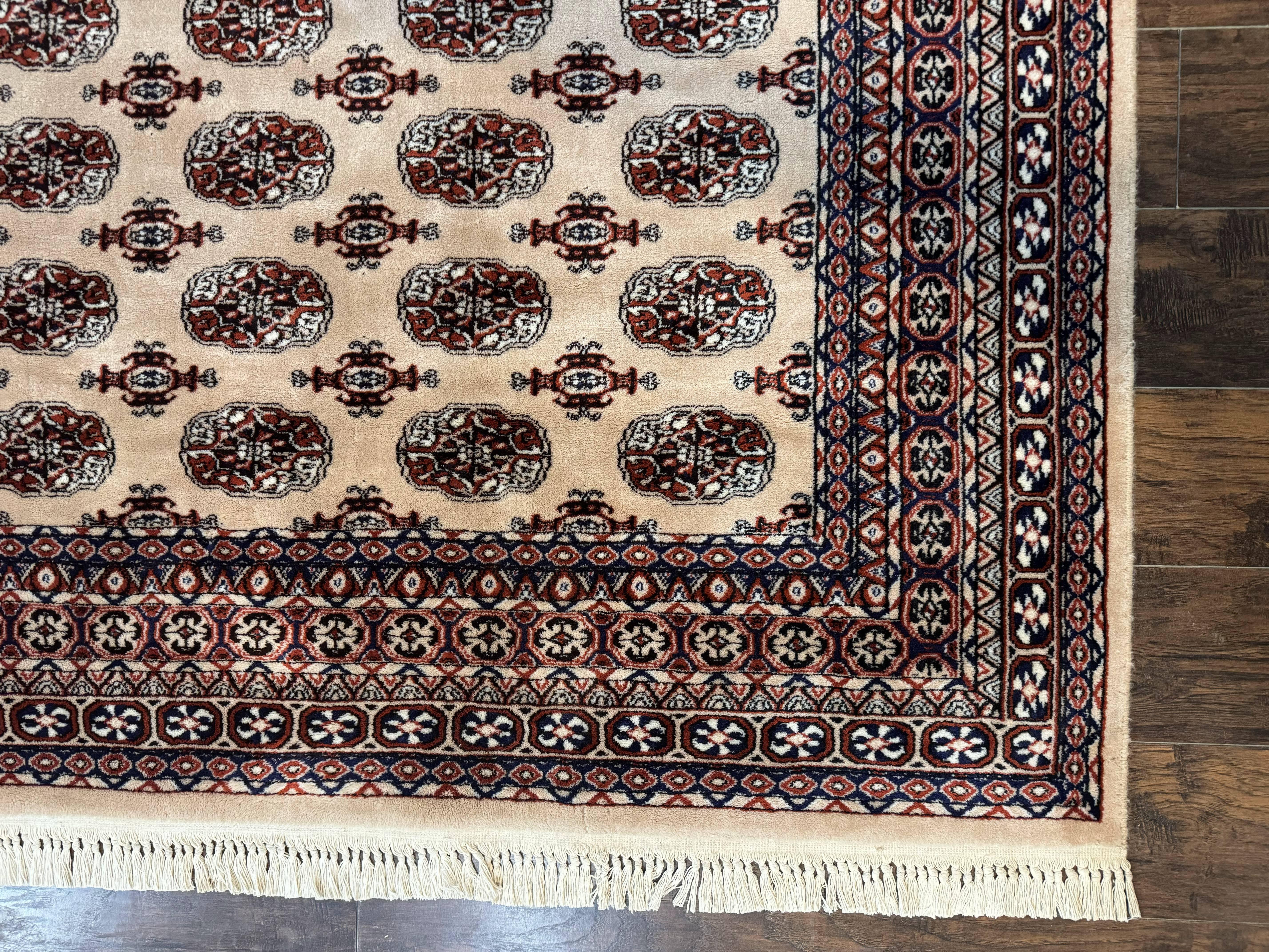 Karastan Rug 8.2 x 11.6 Beige Bokhara, Wool Pile, Vintage Discontinued Karastan Area Rug, Belgium Power Loomed Rug - Image 9