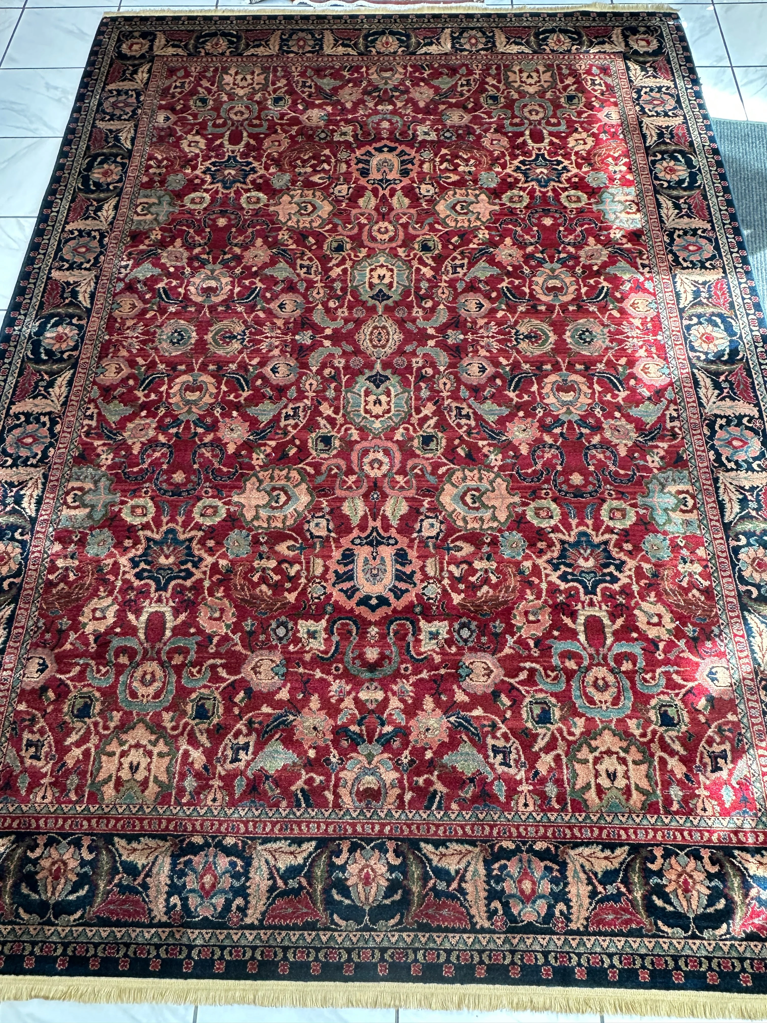 Karastan Samovar Teawash Wool Rug – 8’8” x 12’ – Vintage Elegance, Excellent Condition - Image 4
