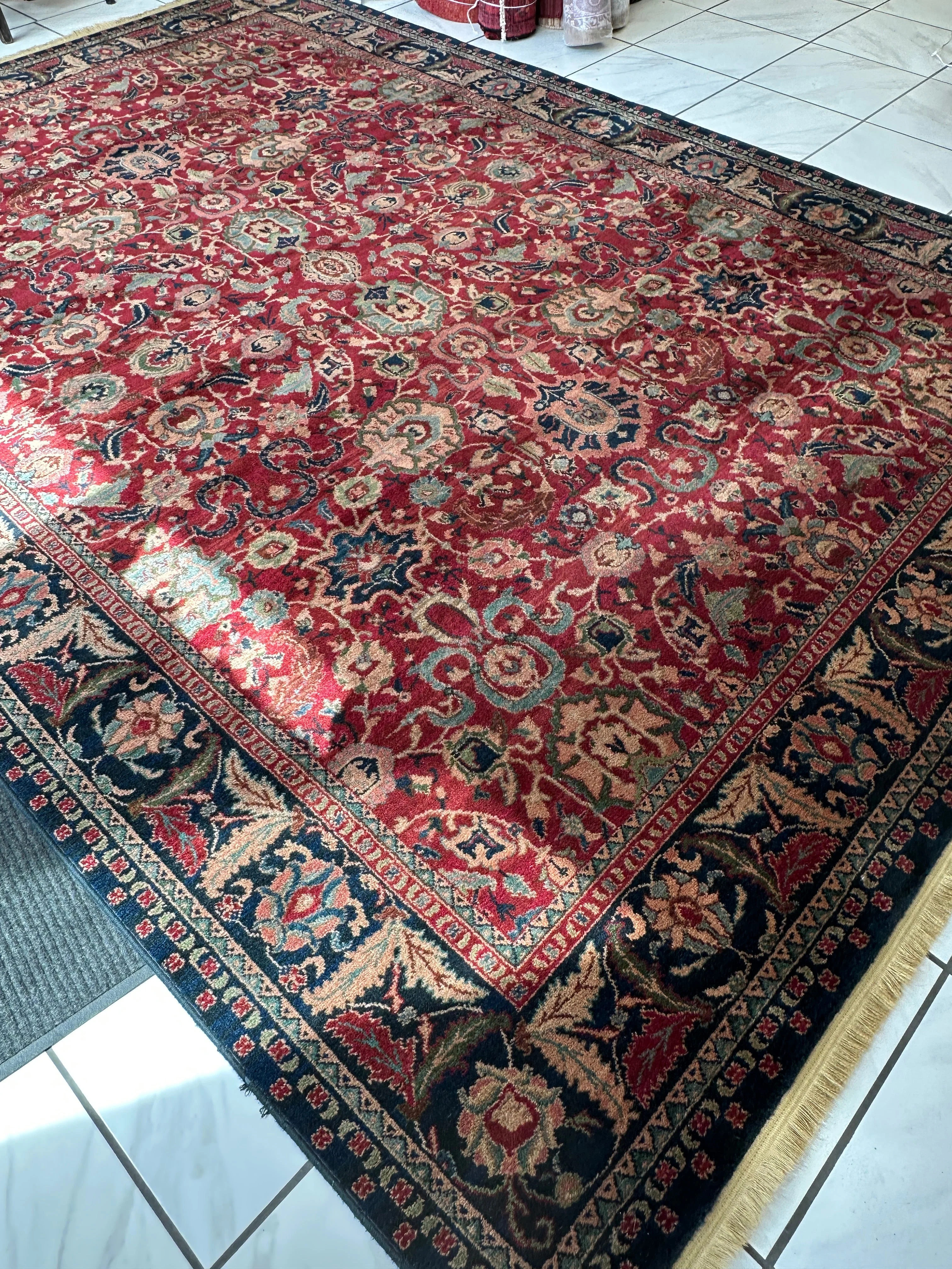 Karastan Samovar Teawash Wool Rug – 8’8” x 12’ – Vintage Elegance, Excellent Condition - Image 7