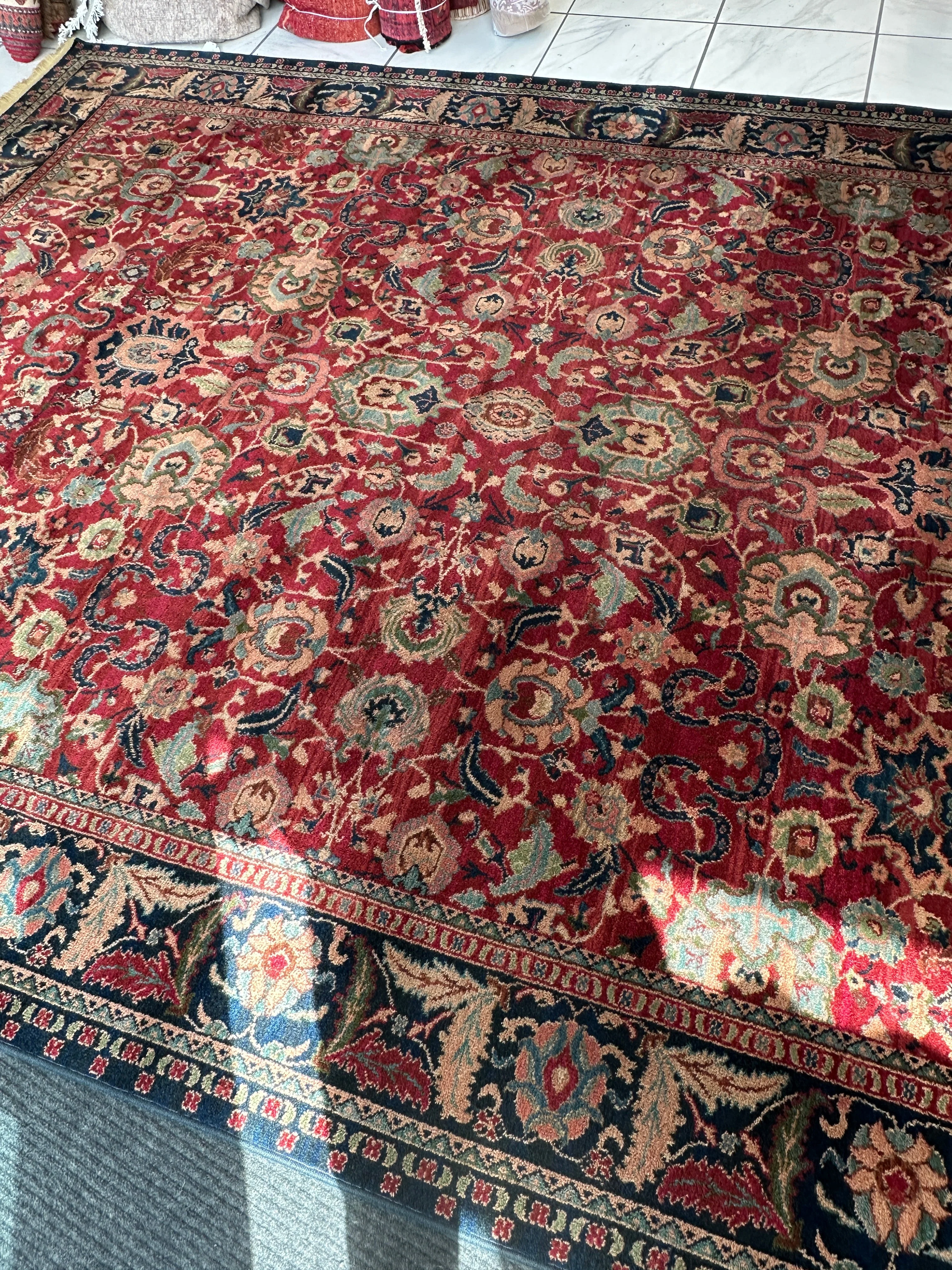 Karastan Samovar Teawash Wool Rug – 8’8” x 12’ – Vintage Elegance, Excellent Condition - Image 8