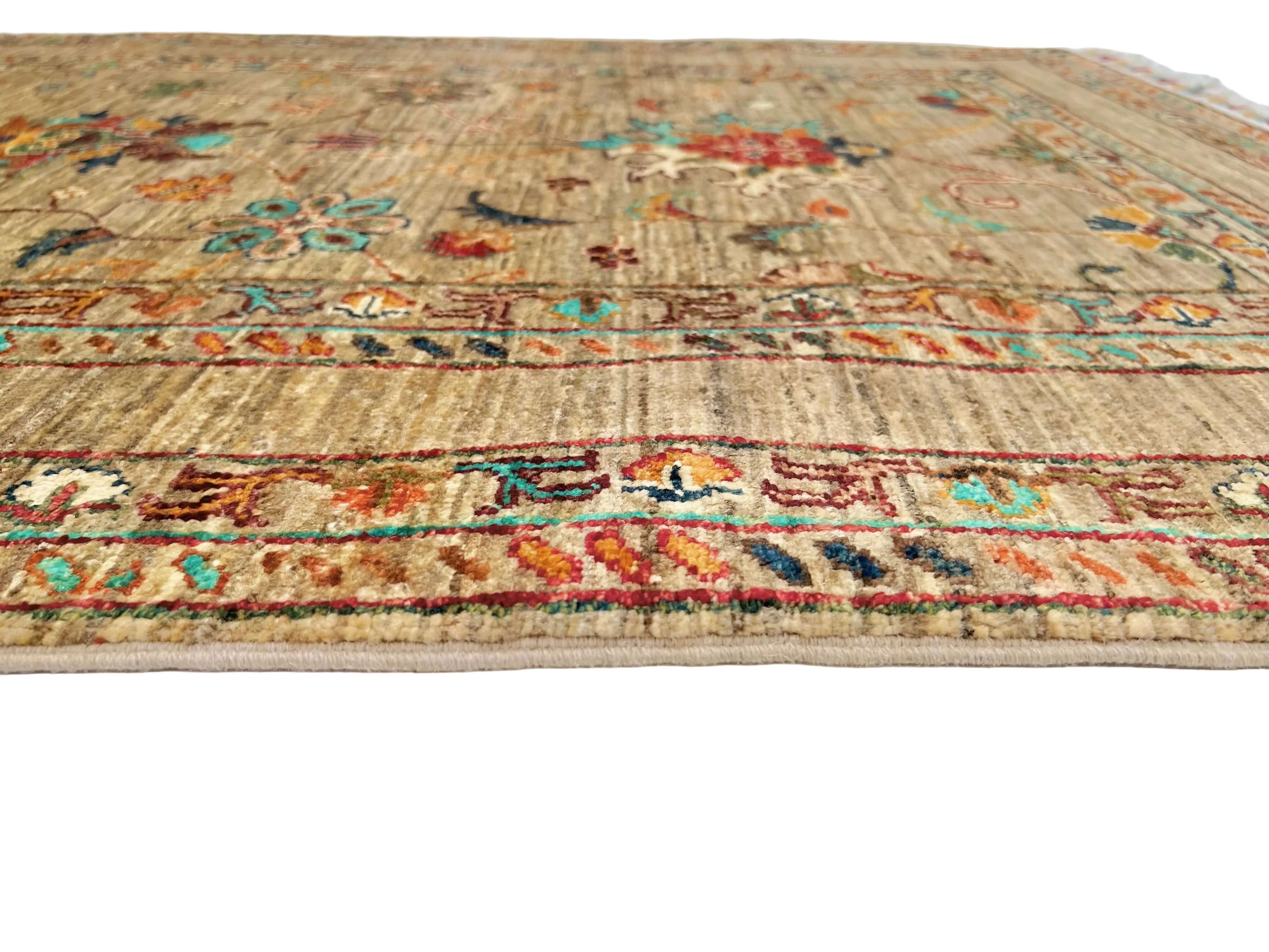 Khorjin (3'03"x4'11") camel/turquoise - Image 3