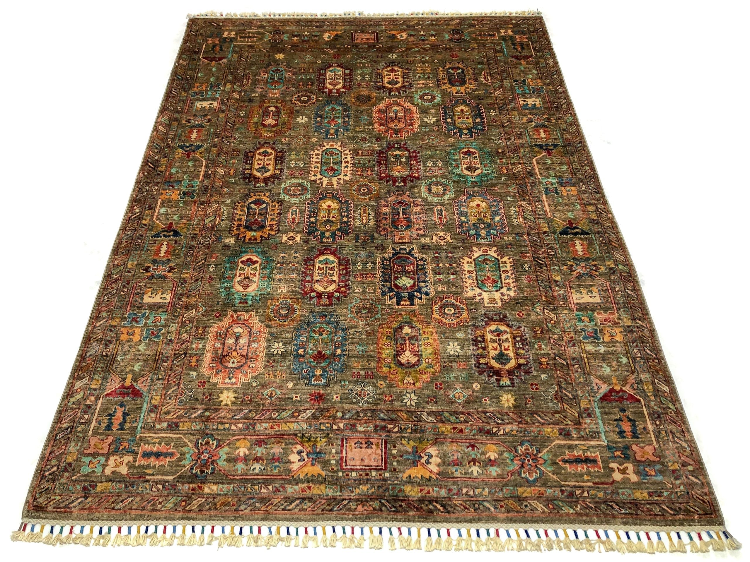 Khorjin (5'06"x7'08") camel/jewel tones - Image 4