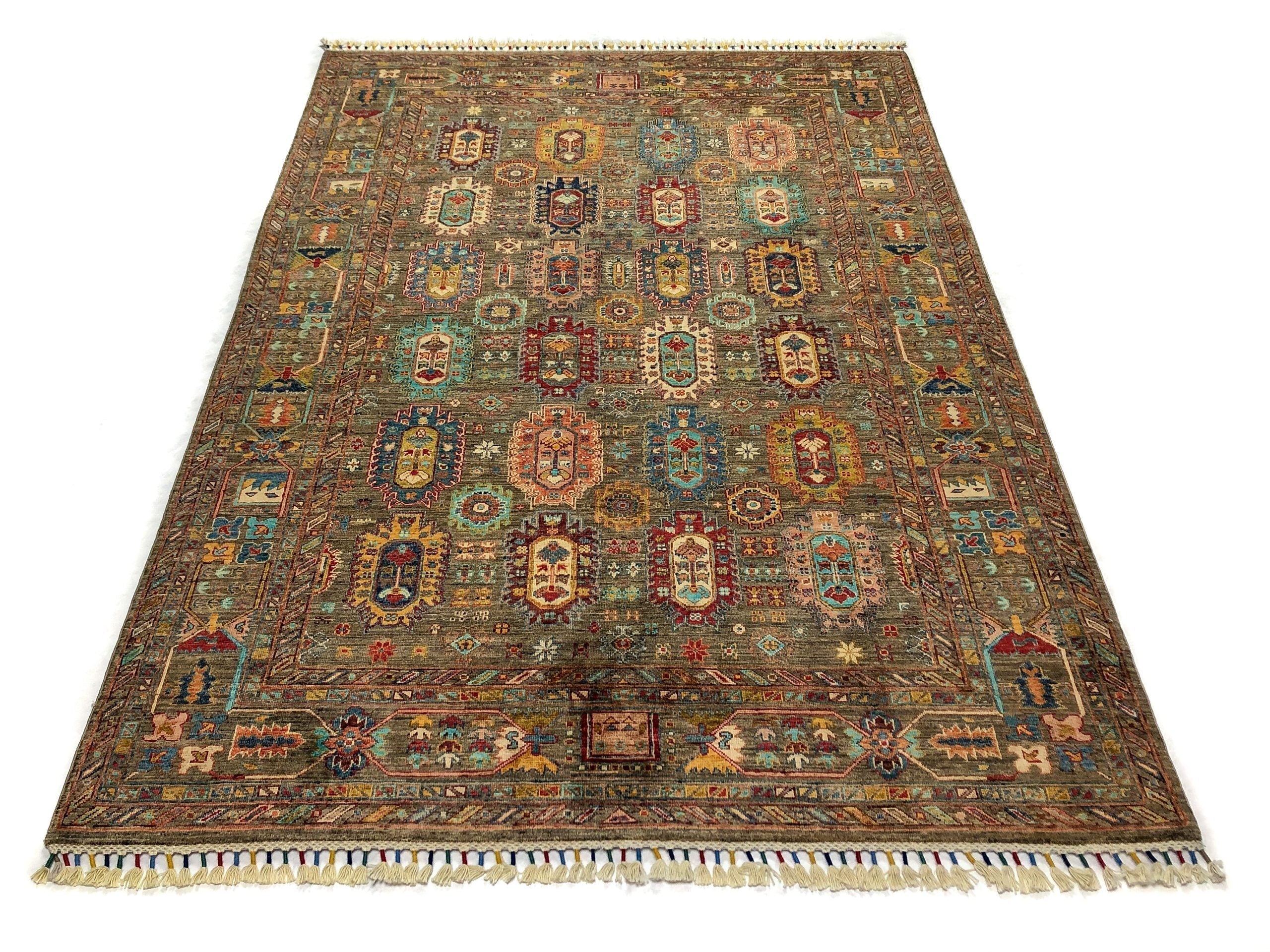 Khorjin (5'06"x7'08") camel/jewel tones - Image 5