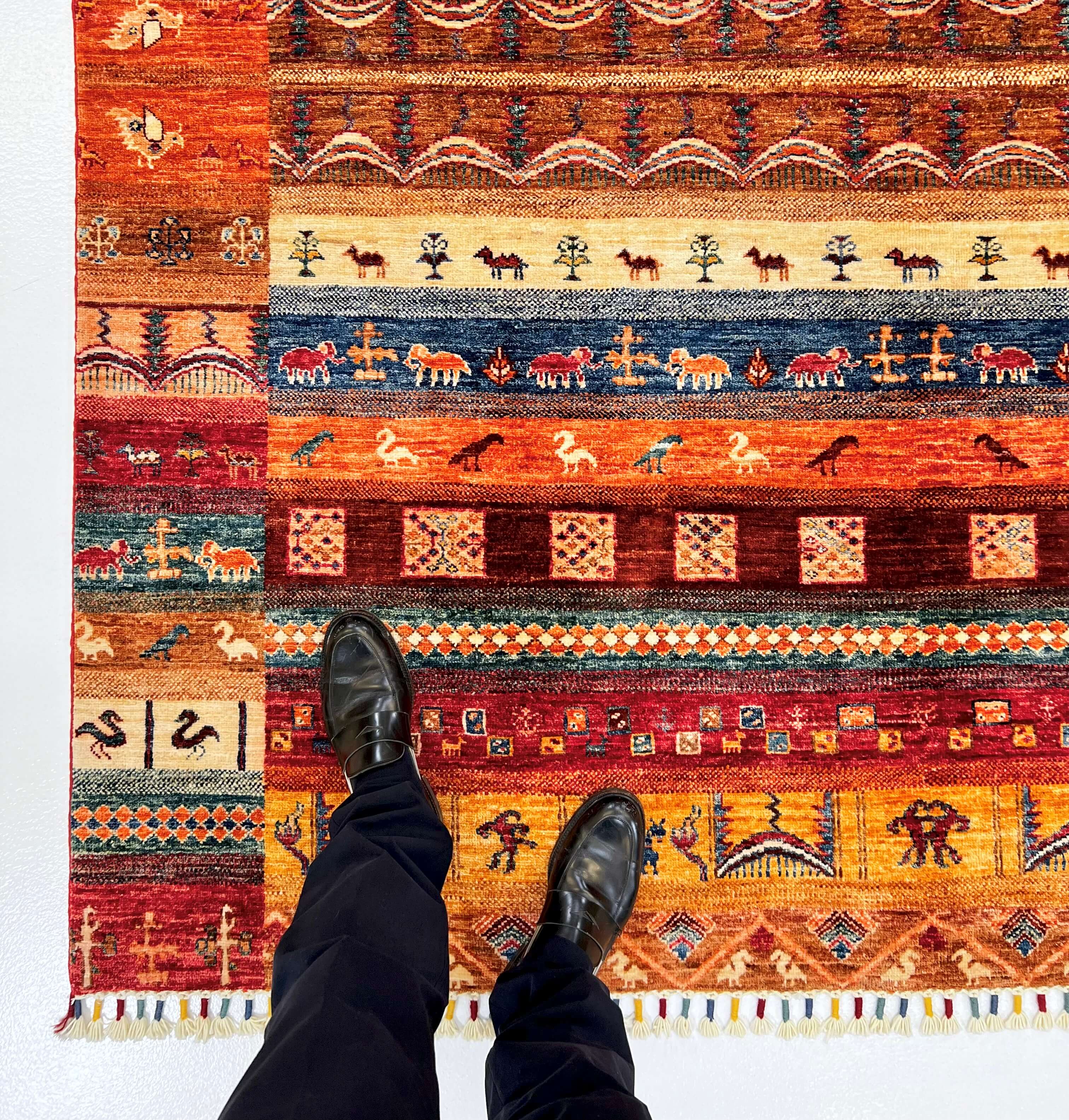 Khurjeen/Gabbeh (6'06"x6'10") rust/multicolor - Image 10