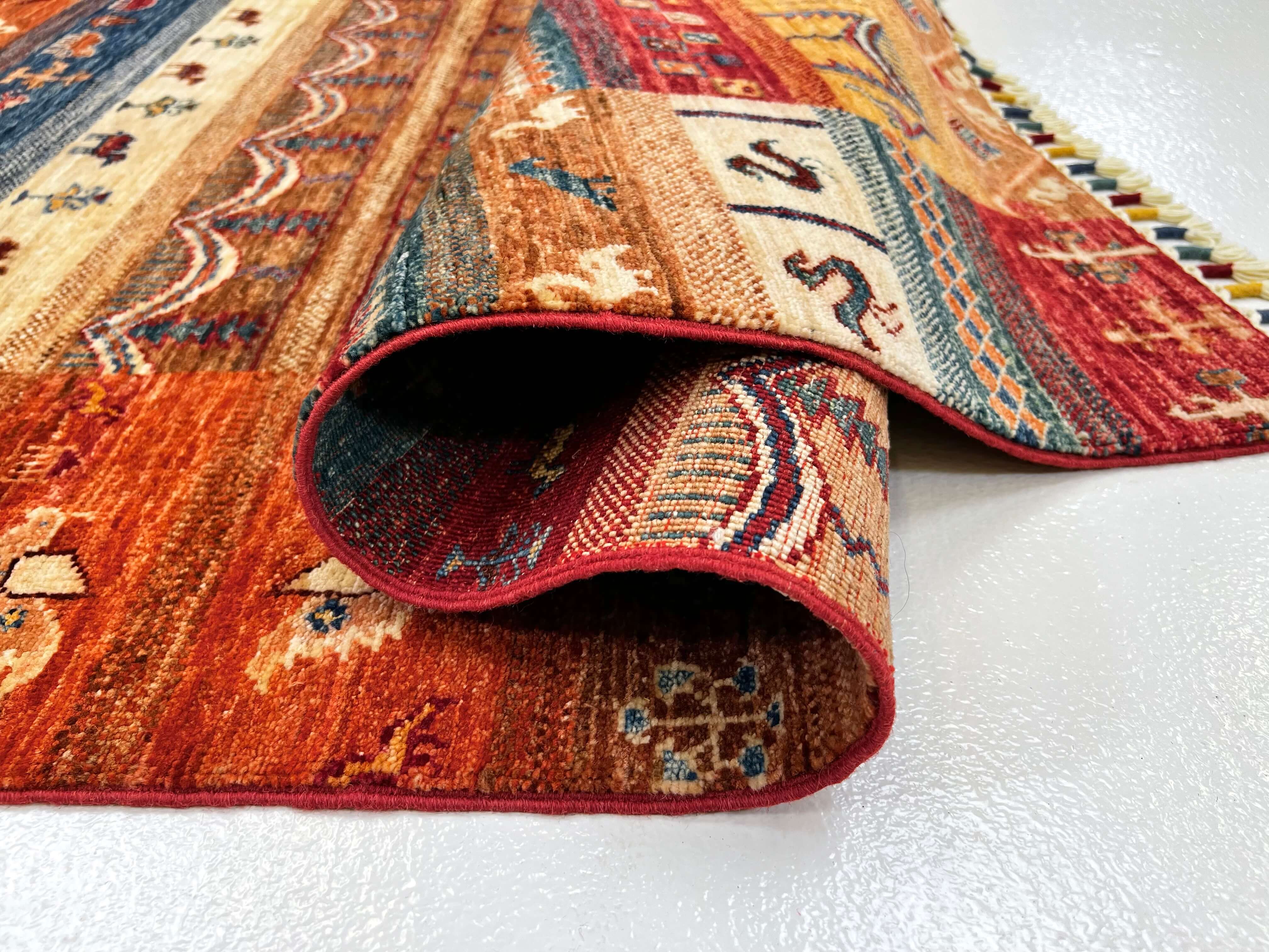 Khurjeen/Gabbeh (6'06"x6'10") rust/multicolor - Image 5