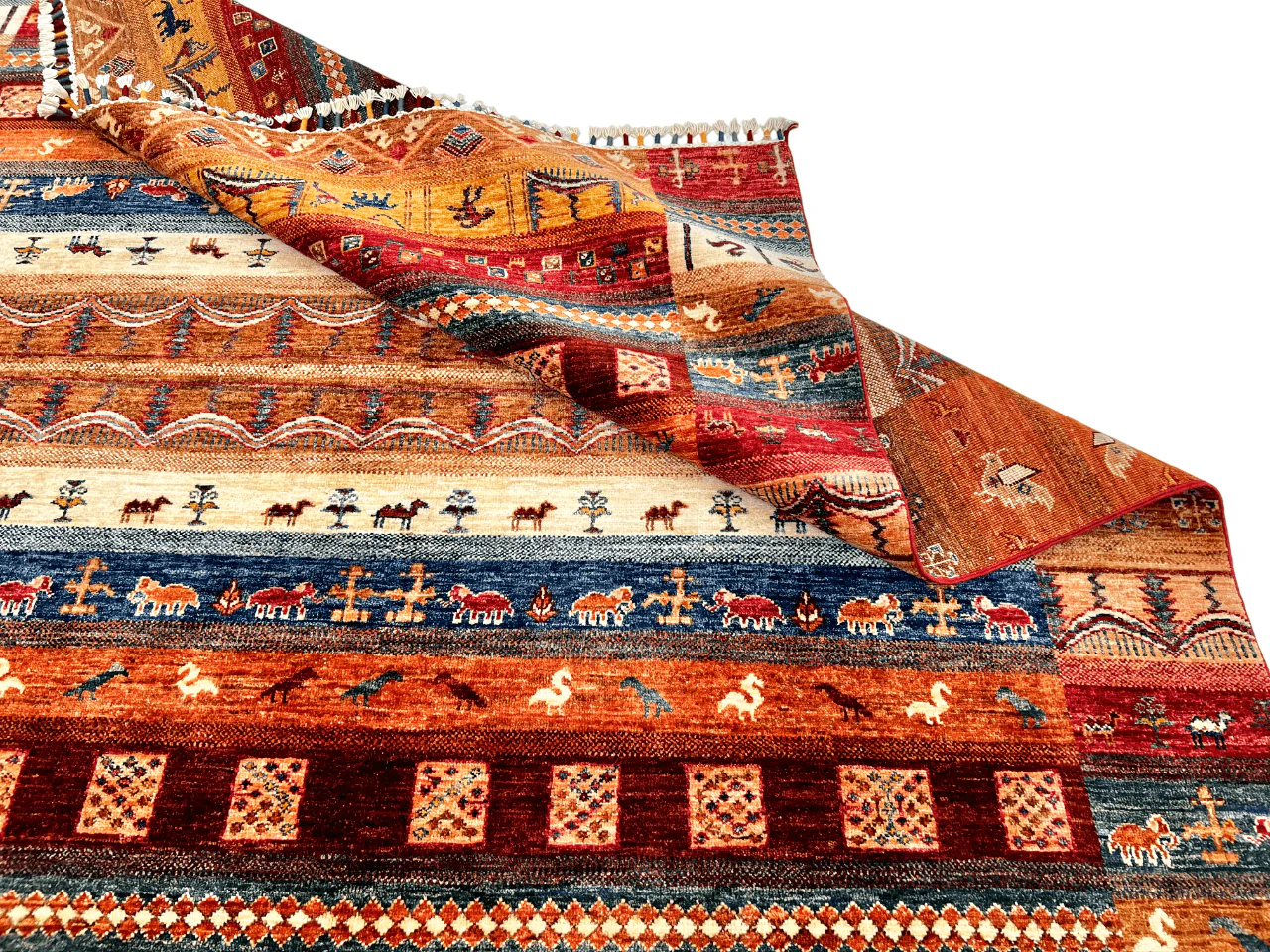 Khurjeen/Gabbeh (6'06"x6'10") rust/multicolor - Image 8