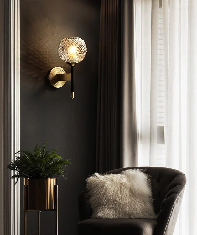 Lattice Glass Wall Sconce - Image 10
