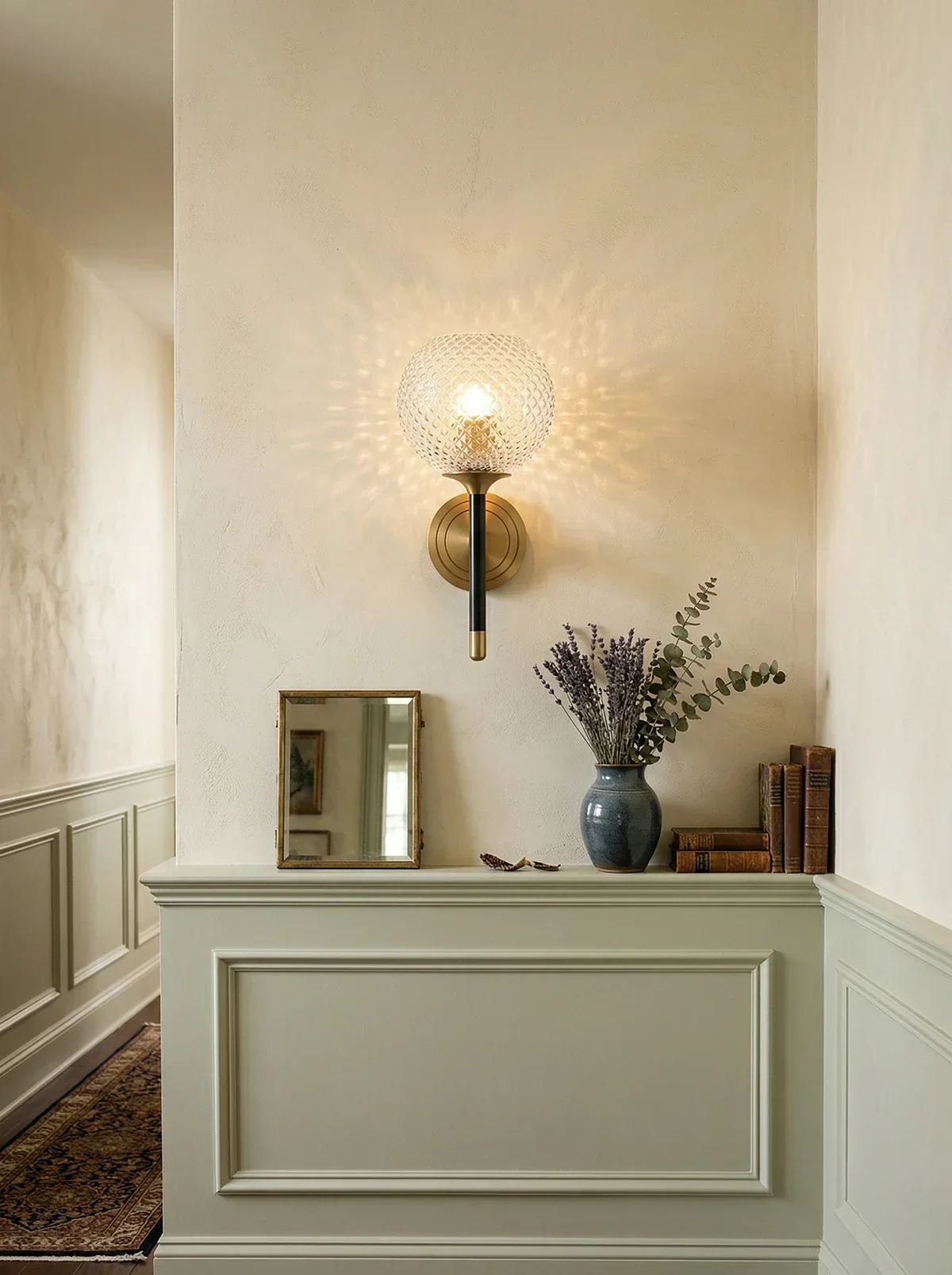 Lattice Glass Wall Sconce - Image 2