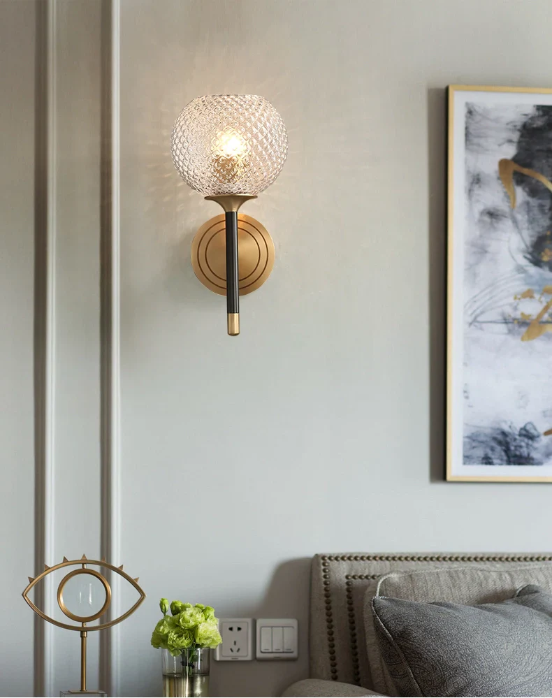 Lattice Glass Wall Sconce - Image 6