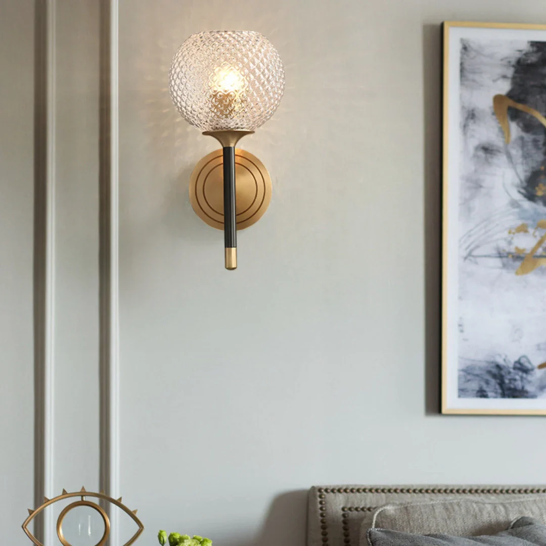 Lattice Glass Wall Sconce - Image 8