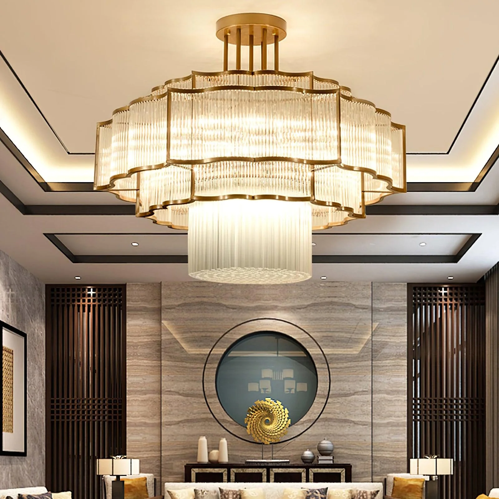 Layered Crystal Ceiling Light - Image 4