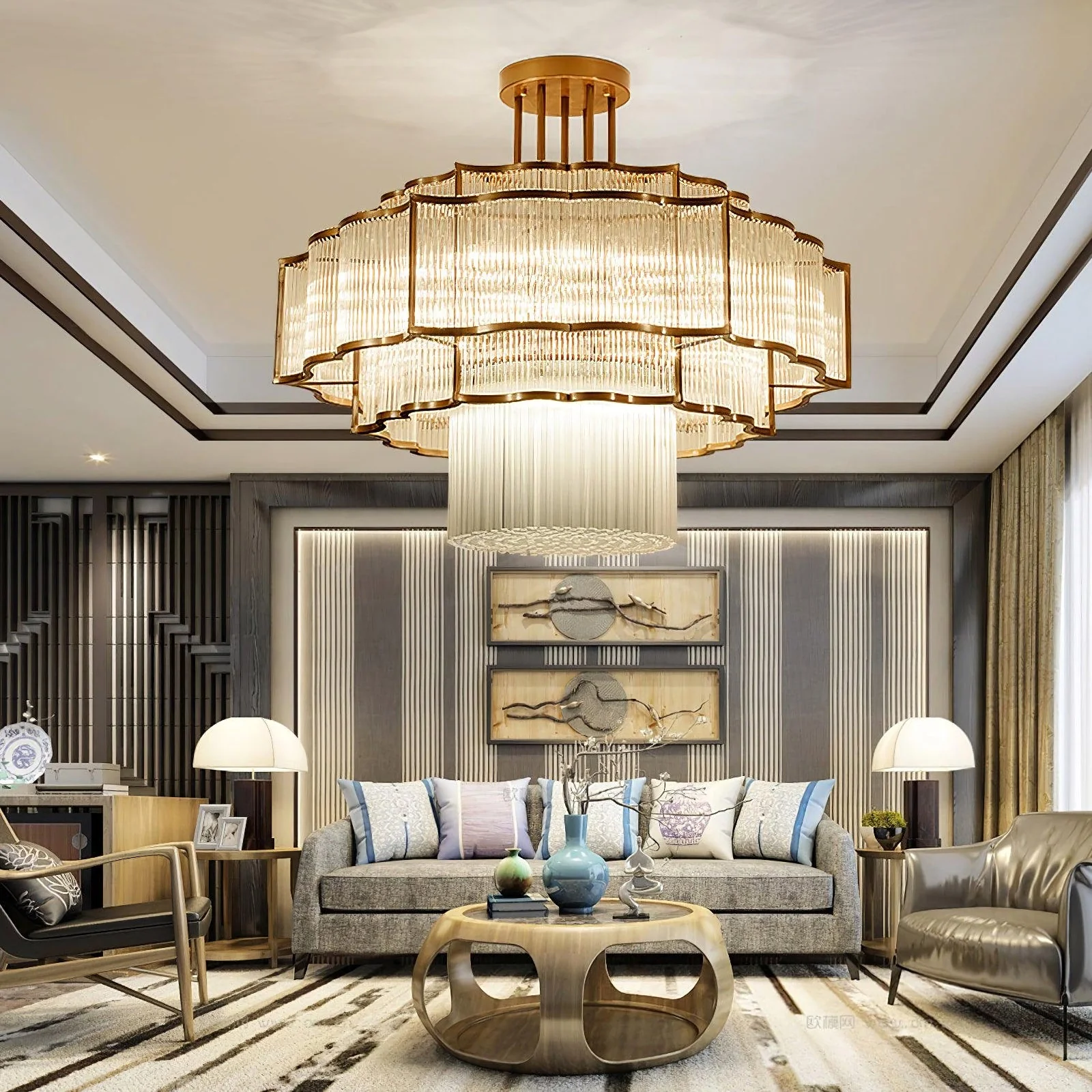 Layered Crystal Ceiling Light - Image 6