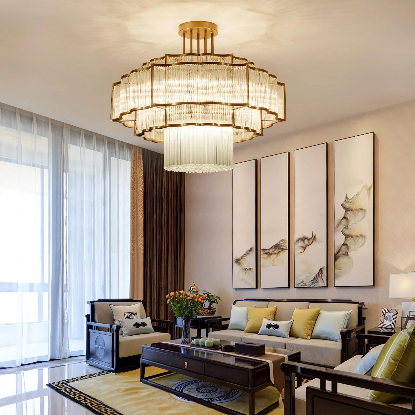 Layered Crystal Ceiling Light - Image 9