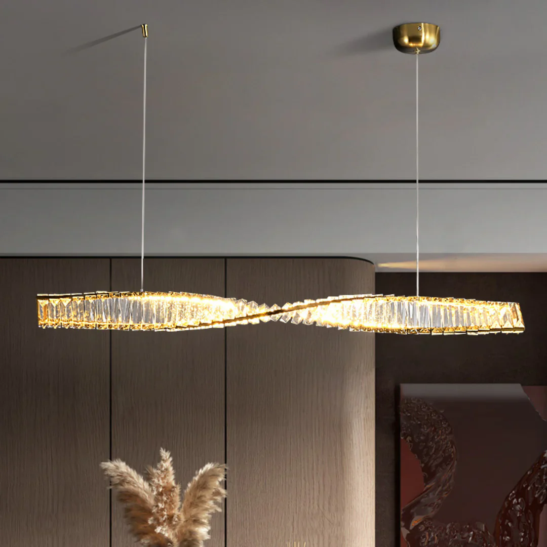 Linear Luxury Spiral Crystal Chandelier - Image 12