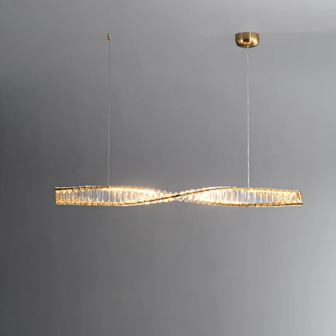 Linear Luxury Spiral Crystal Chandelier - Image 17
