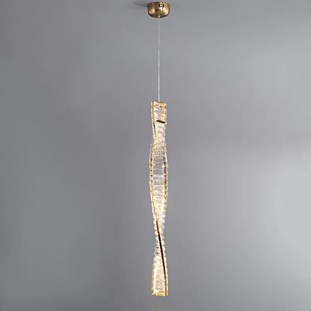 Linear Luxury Spiral Crystal Chandelier - Image 23