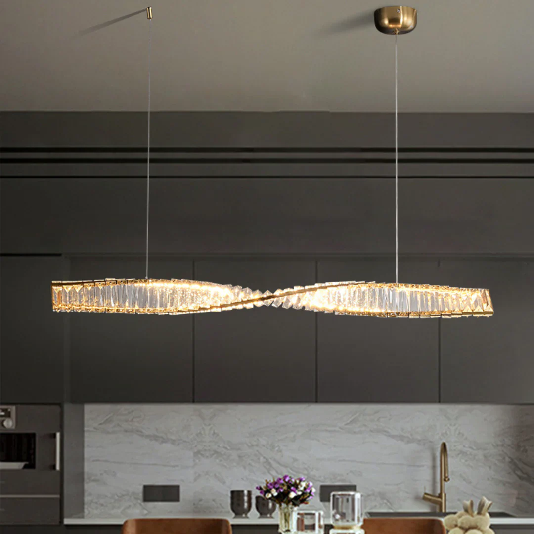 Linear Luxury Spiral Crystal Chandelier - Image 6