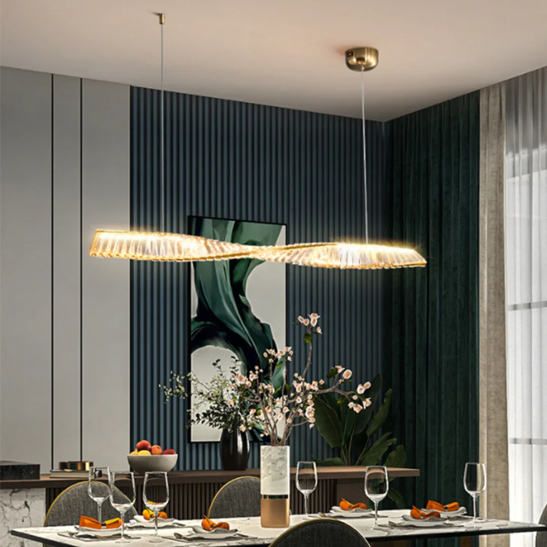 Linear Luxury Spiral Crystal Chandelier - Image 7