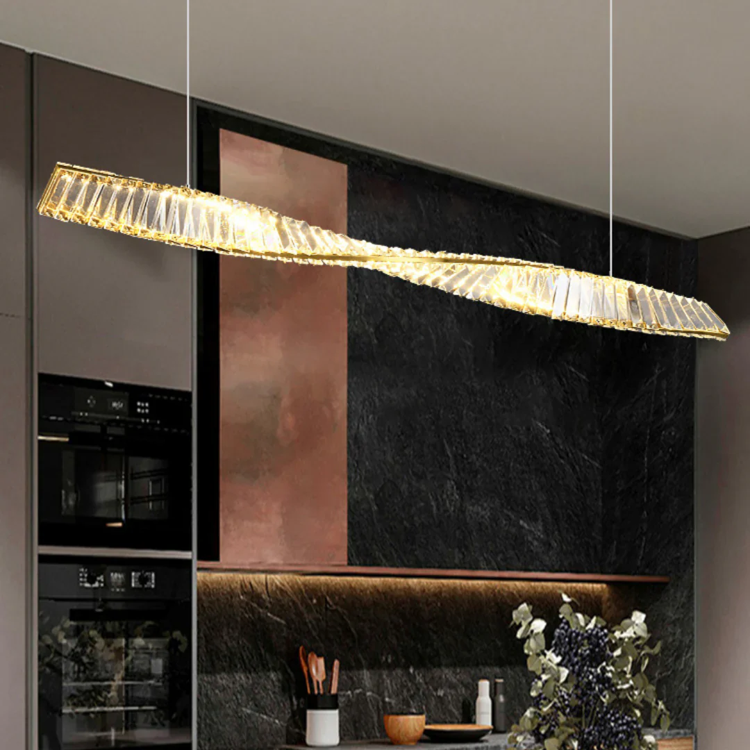 Linear Luxury Spiral Crystal Chandelier - Image 8