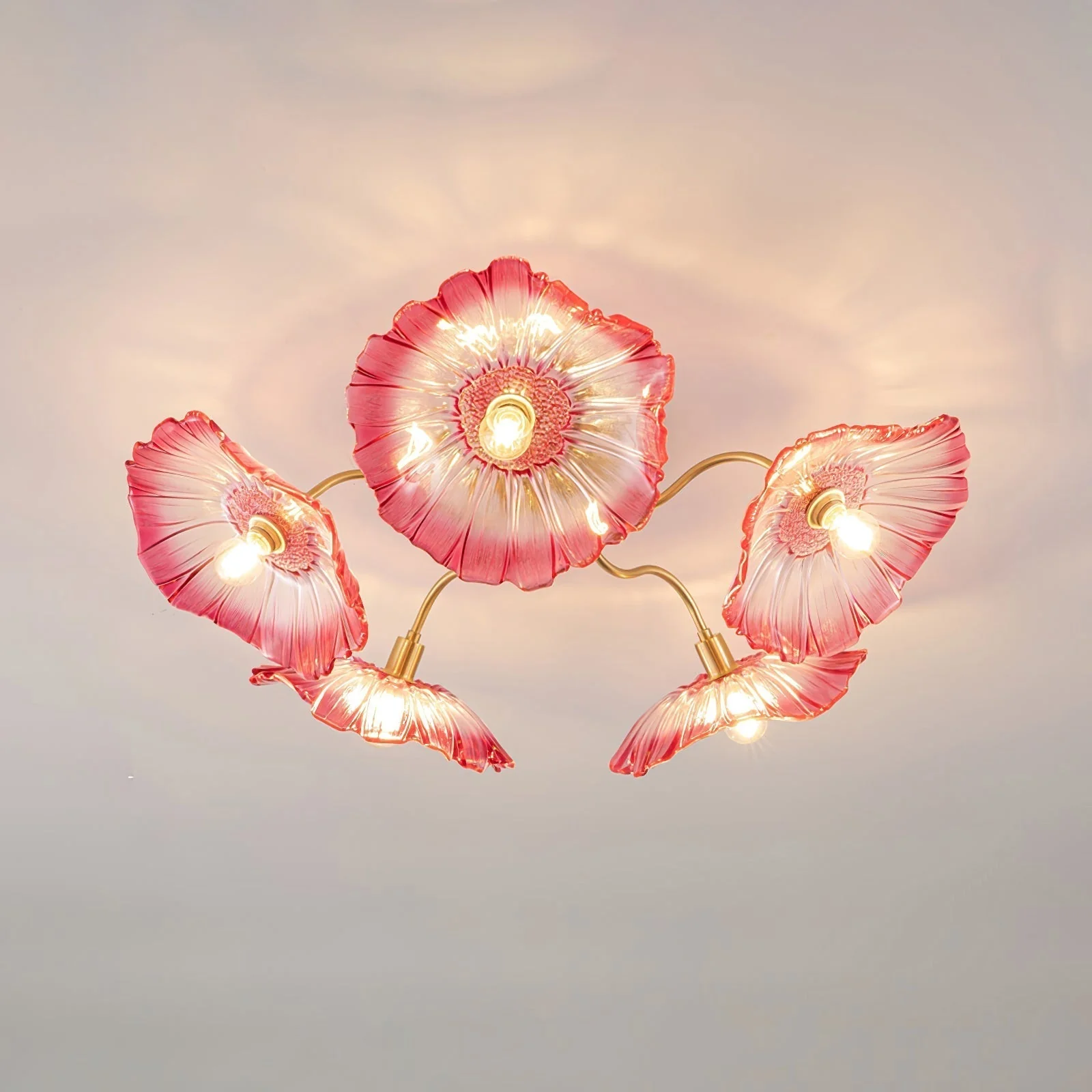 Lotus Leaf Glass Ceiling Lamp - Image 24