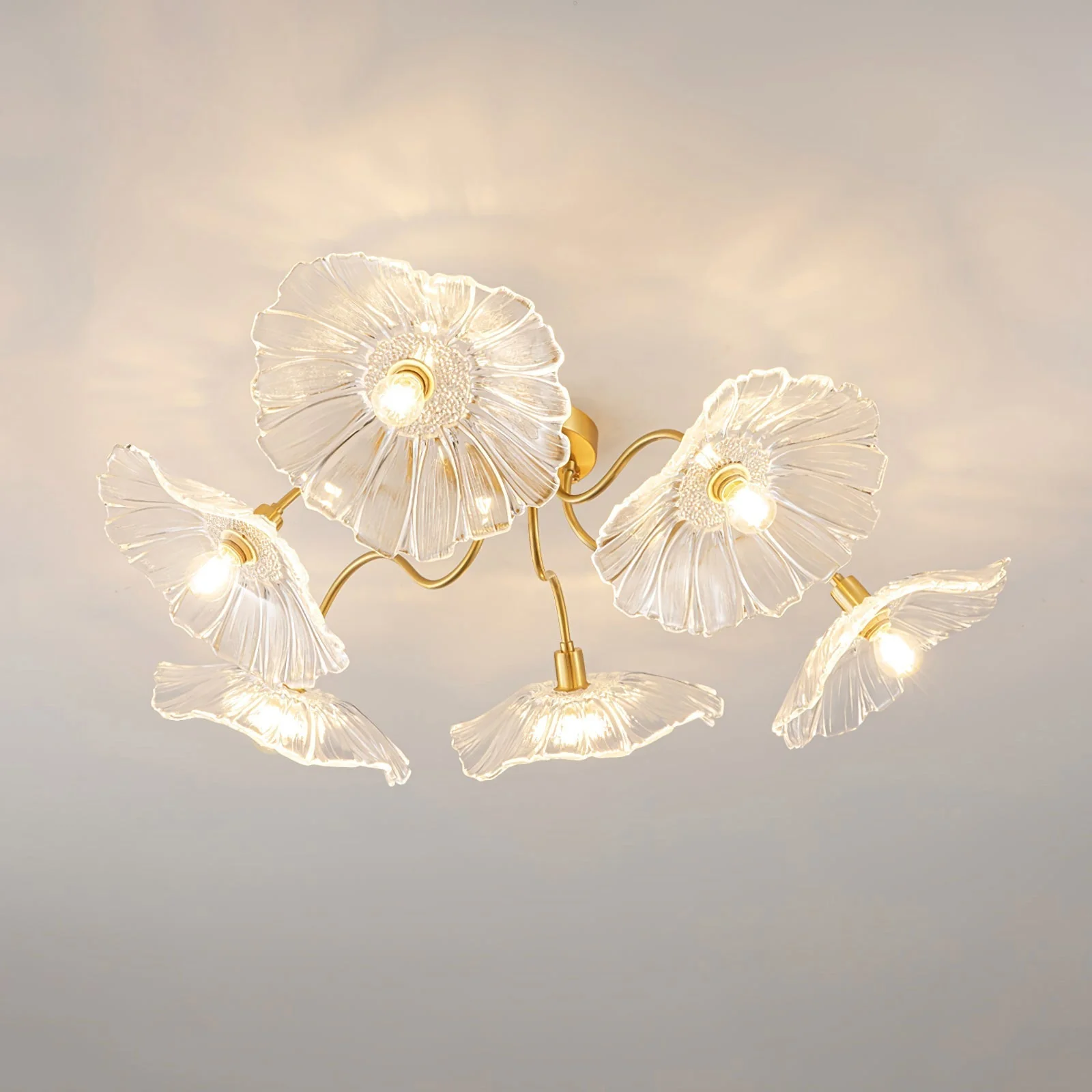 Lotus Leaf Glass Ceiling Lamp - Image 26