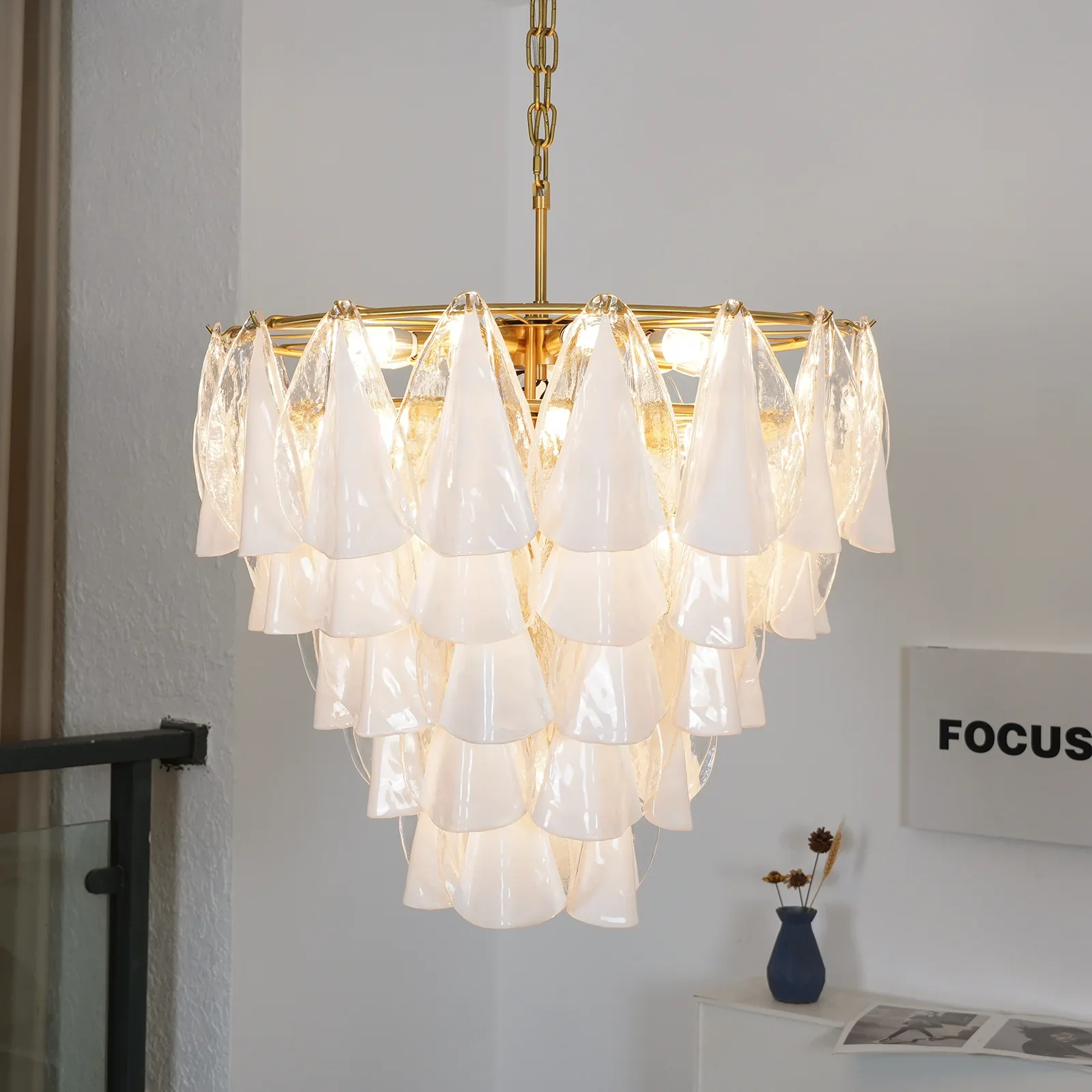 Lunara Murano Glass Chandelier - Image 6