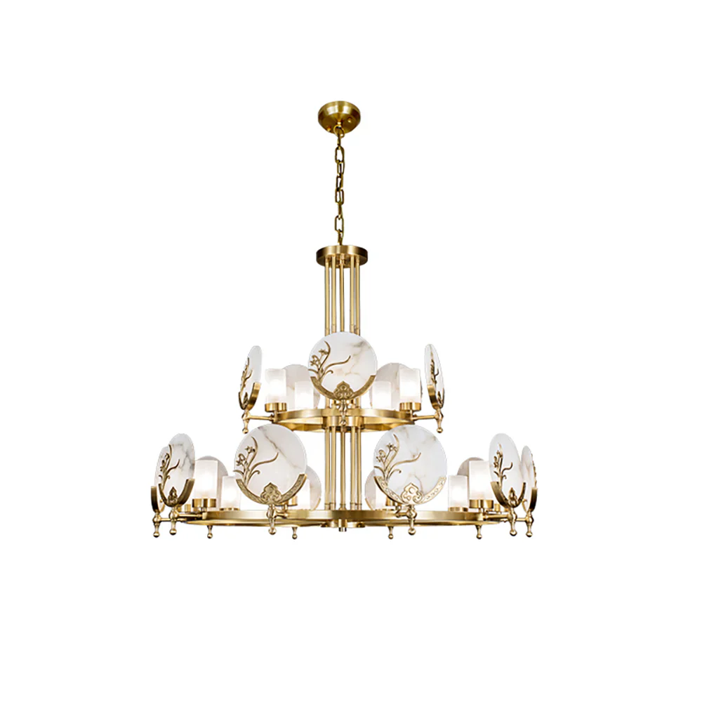 Luxury Marble Amalthea Copper Chandelier - Image 11