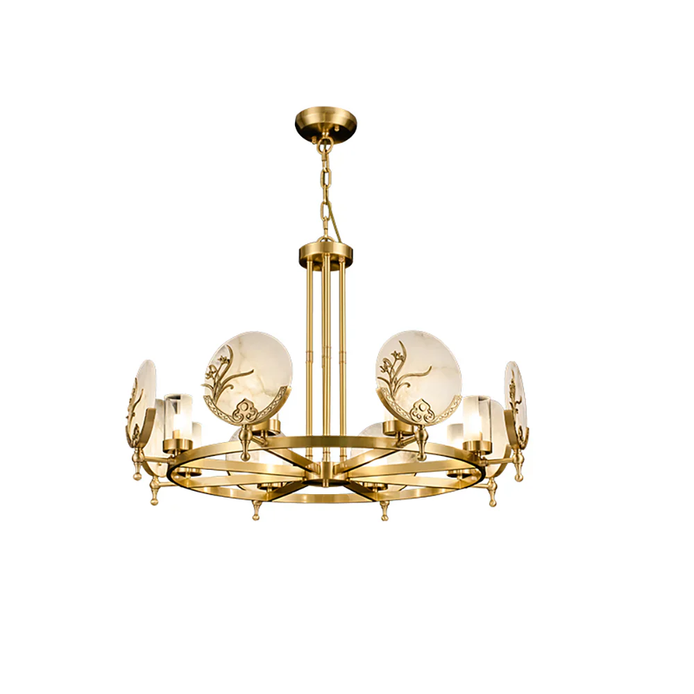 Luxury Marble Amalthea Copper Chandelier - Image 13