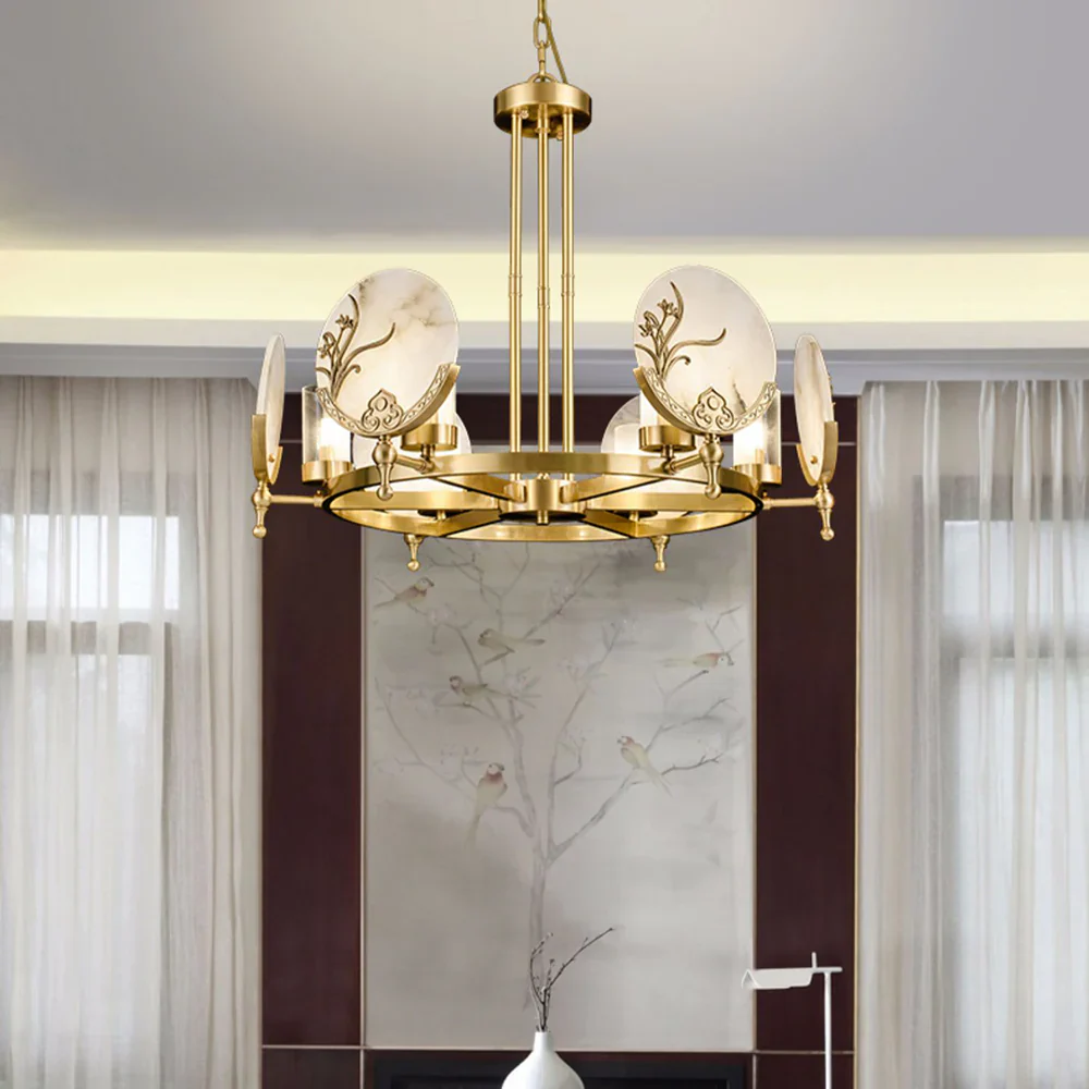 Luxury Marble Amalthea Copper Chandelier - Image 2