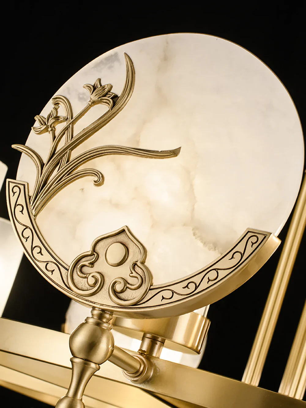 Luxury Marble Amalthea Copper Chandelier - Image 8