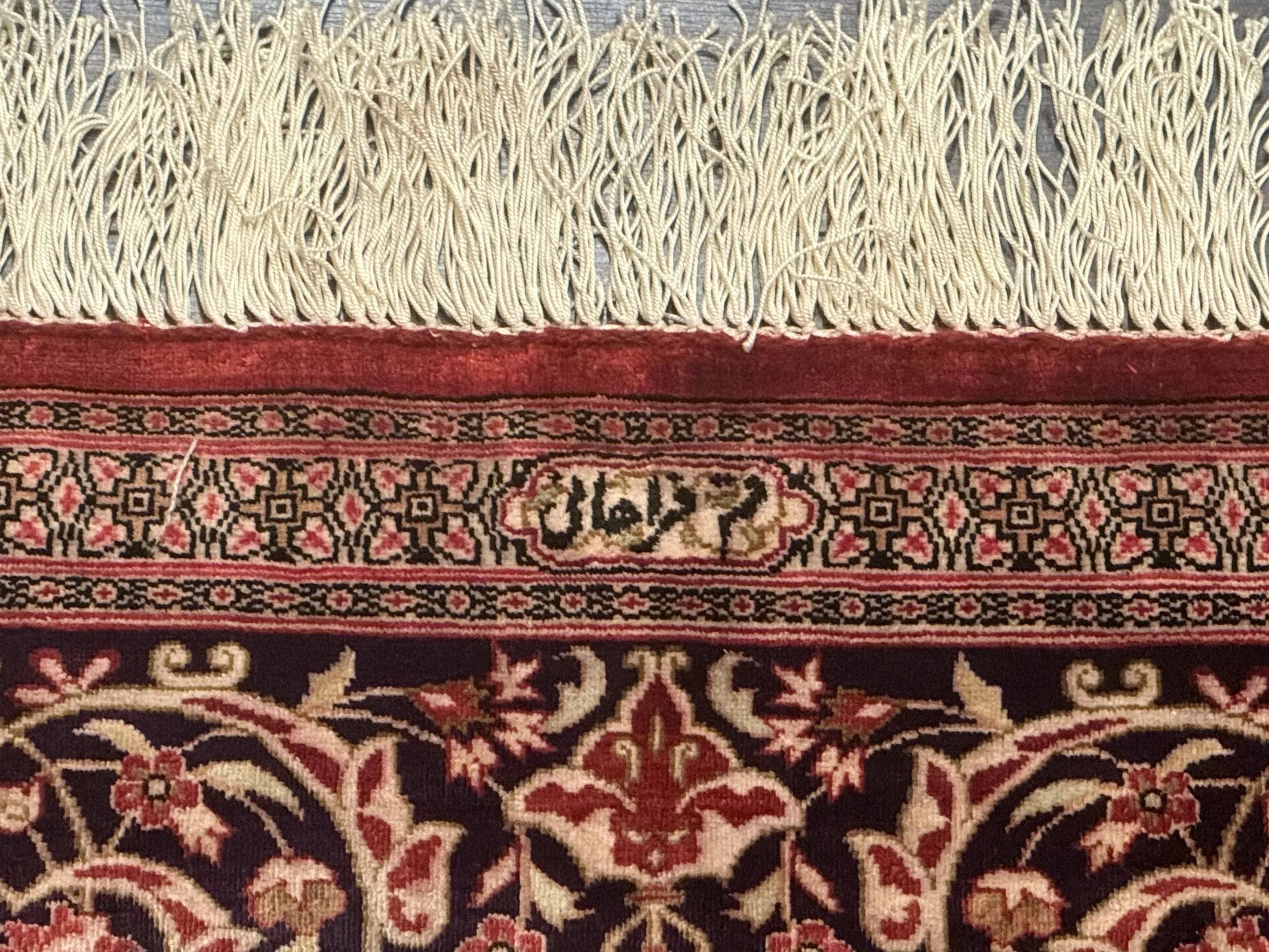Magnificent Persian Qum Silk Rug 3x5, Exceptionally Fine 780 KPSI, Signed, Rare - Image 3