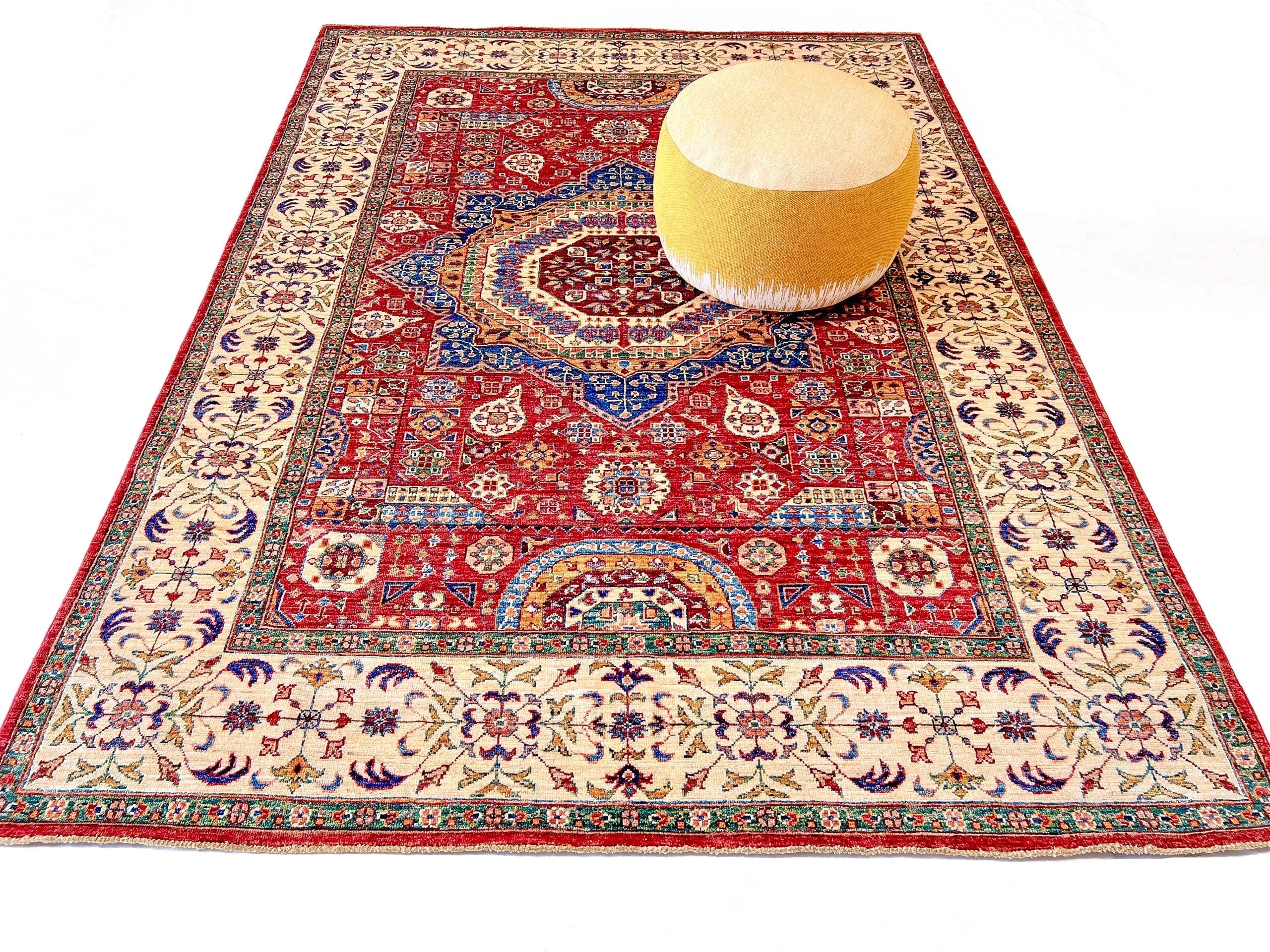 Mamluk (5'10"x8'02") red/ivory - Image 8