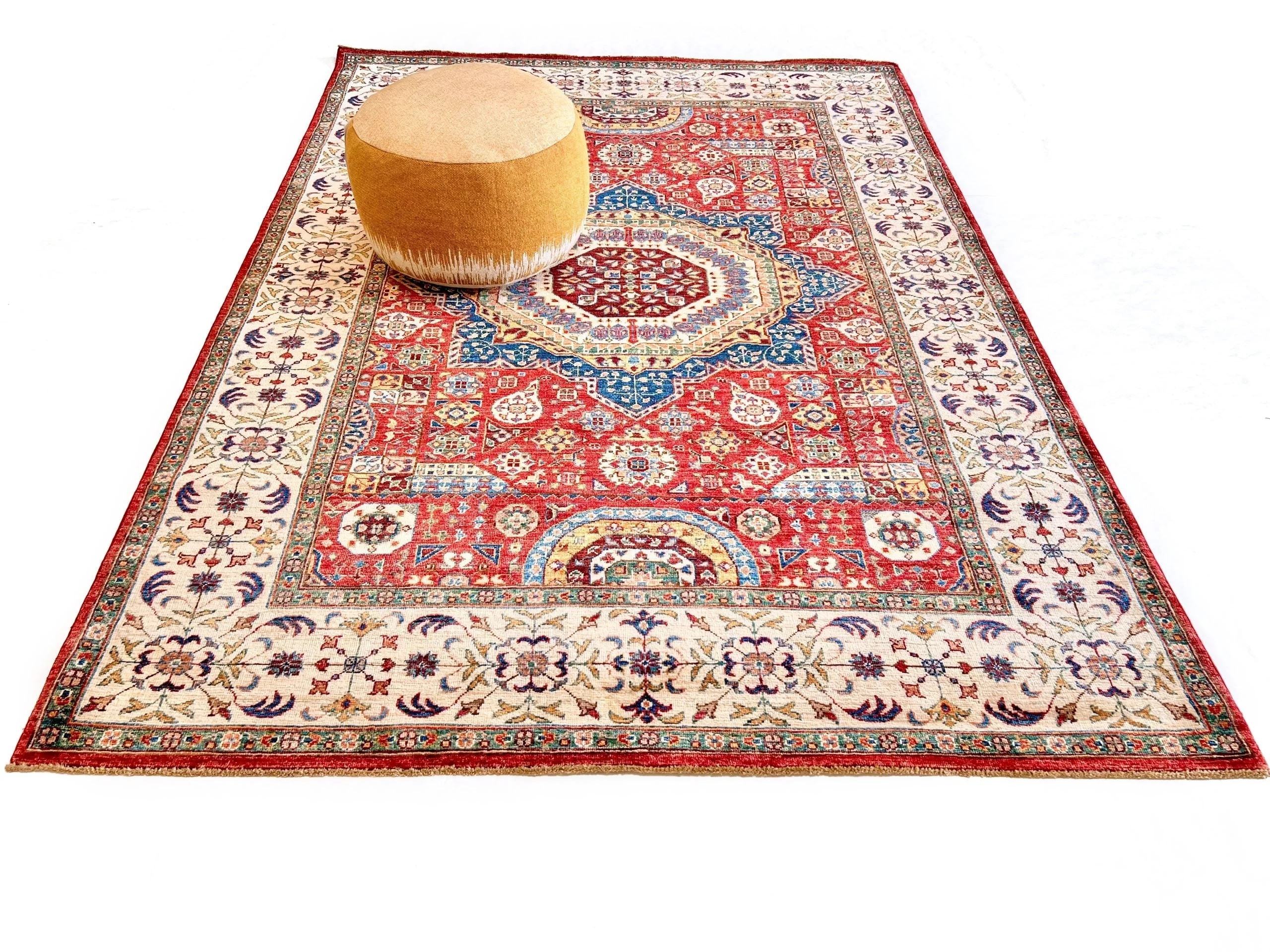 Mamluk (5'10"x8'02") red/ivory - Image 9