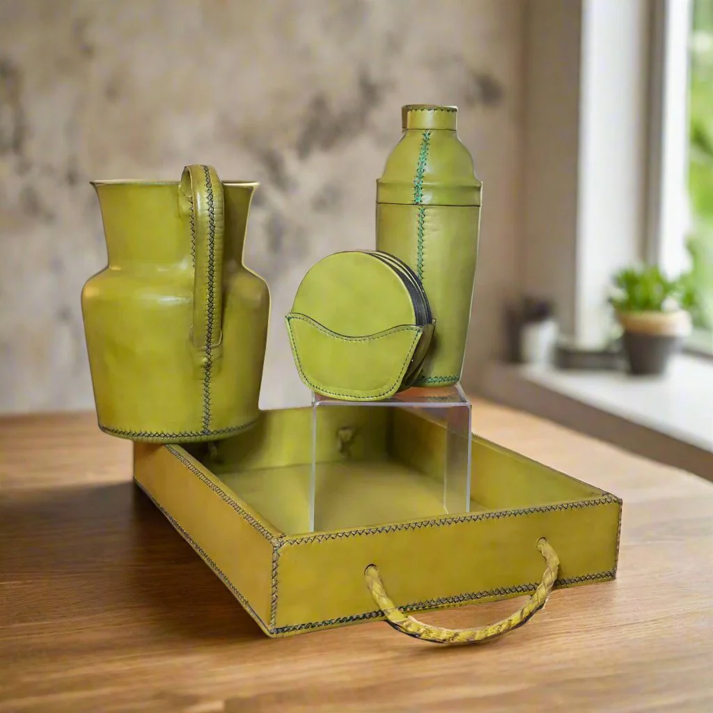 Mesa | Rectangle Ottoman Tray with Embroidered Handles - Image 4