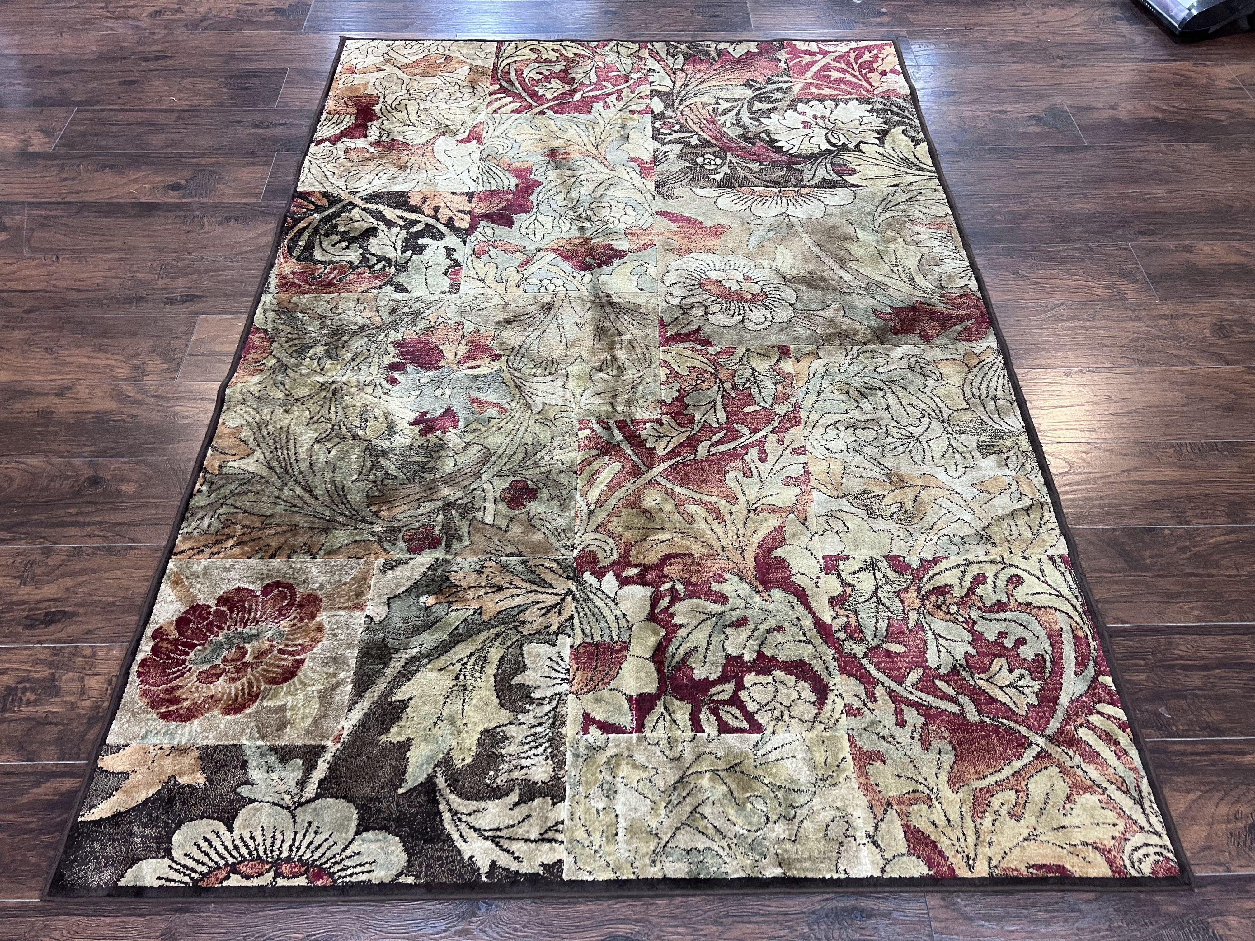 Modern Abstract Area Rug 5x7, Floral Design, Contemporary Carpet 5 x 7, Multicolor - Image 11