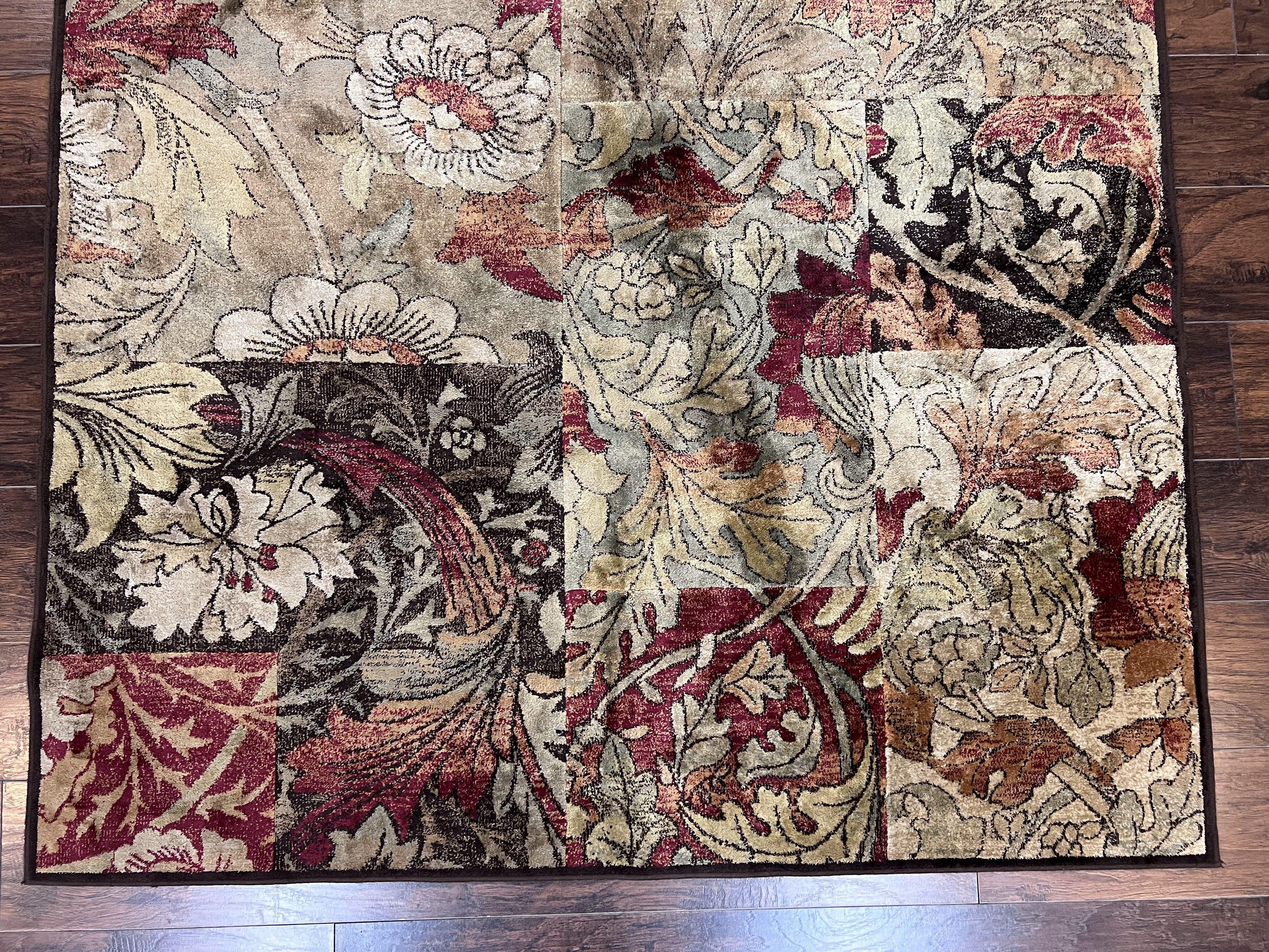 Modern Abstract Area Rug 5x7, Floral Design, Contemporary Carpet 5 x 7, Multicolor - Image 5