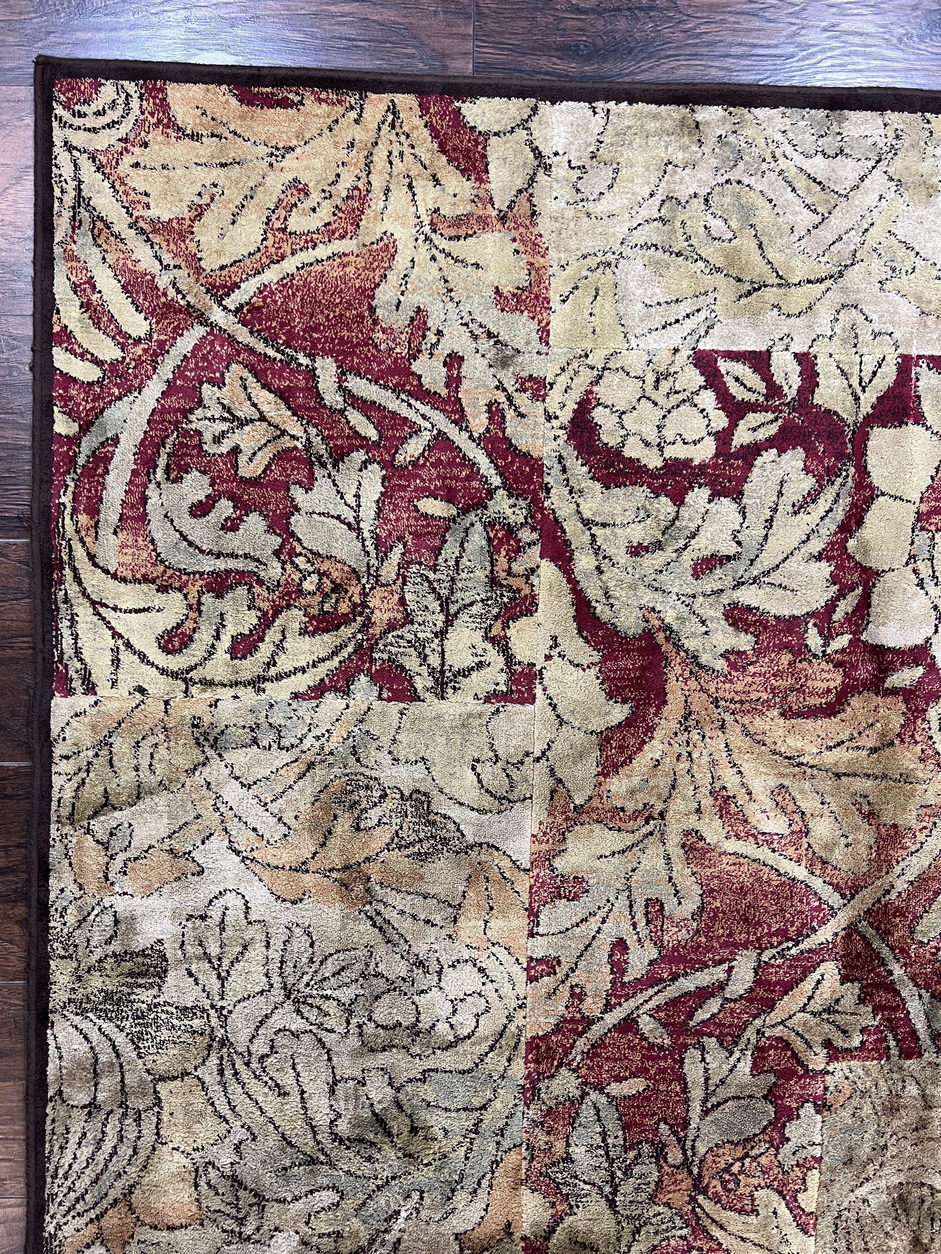 Modern Abstract Area Rug 5x7, Floral Design, Contemporary Carpet 5 x 7, Multicolor - Image 6