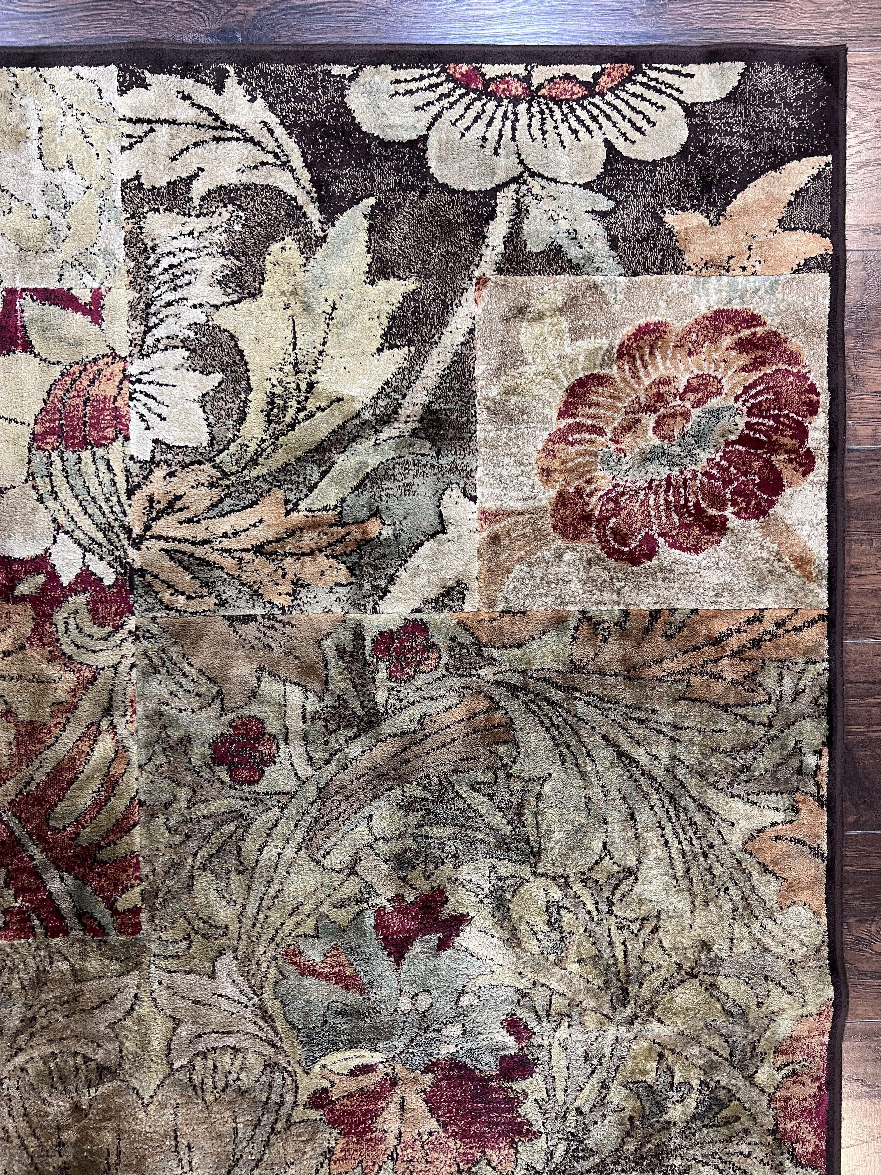 Modern Abstract Area Rug 5x7, Floral Design, Contemporary Carpet 5 x 7, Multicolor - Image 7