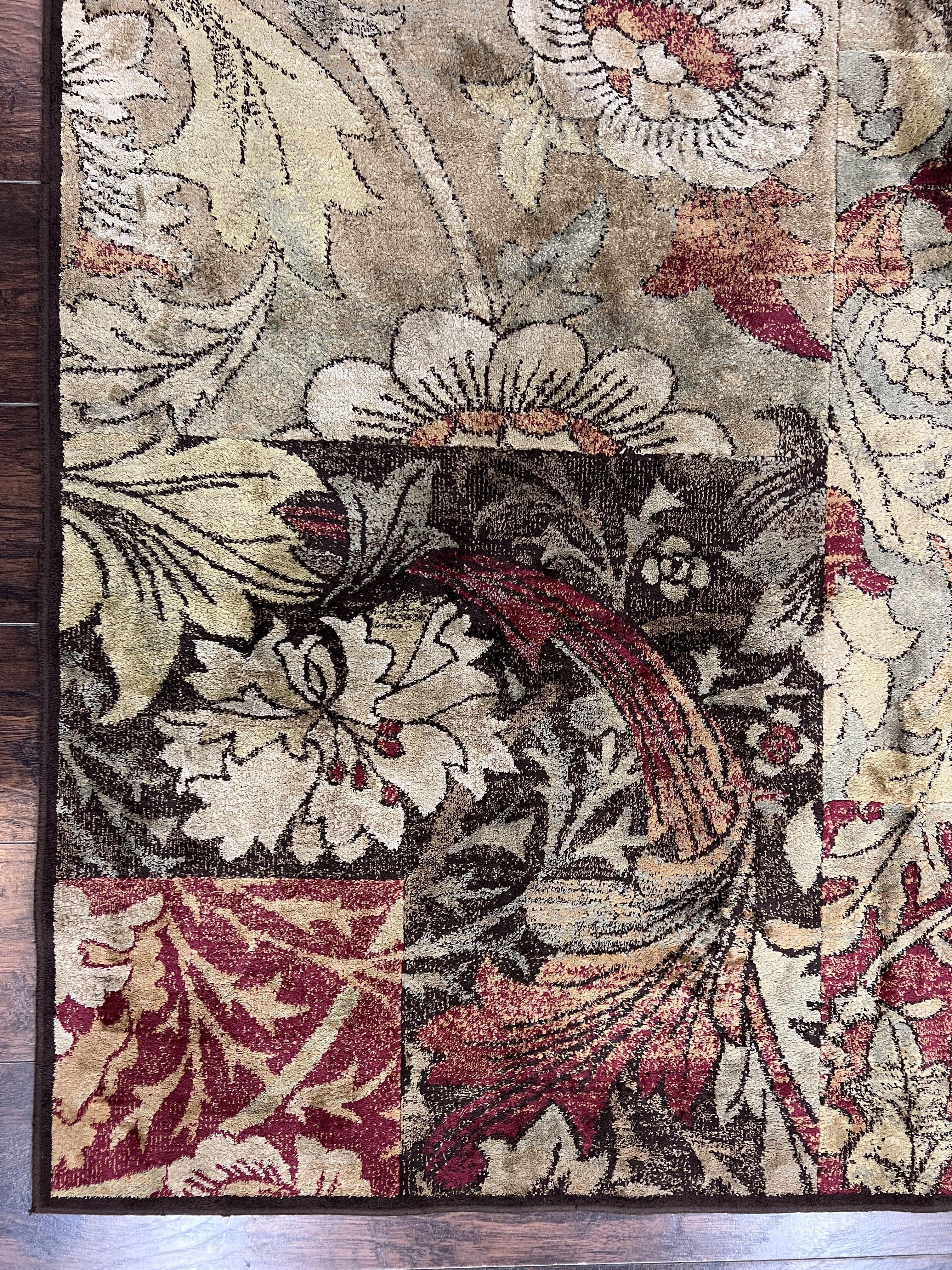 Modern Abstract Area Rug 5x7, Floral Design, Contemporary Carpet 5 x 7, Multicolor - Image 8