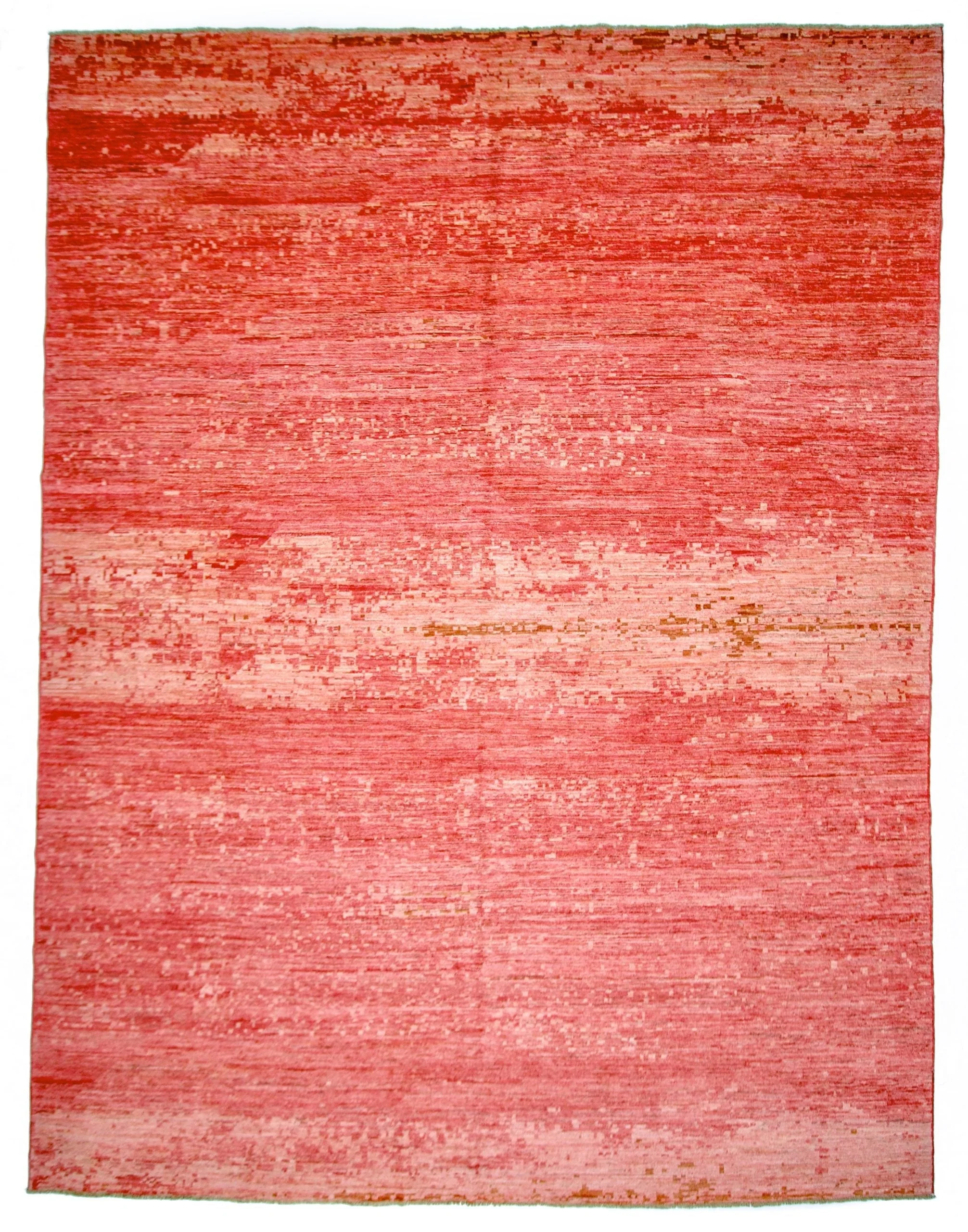 Modern Afghan Gabbeh (9'01"x11'10") coral