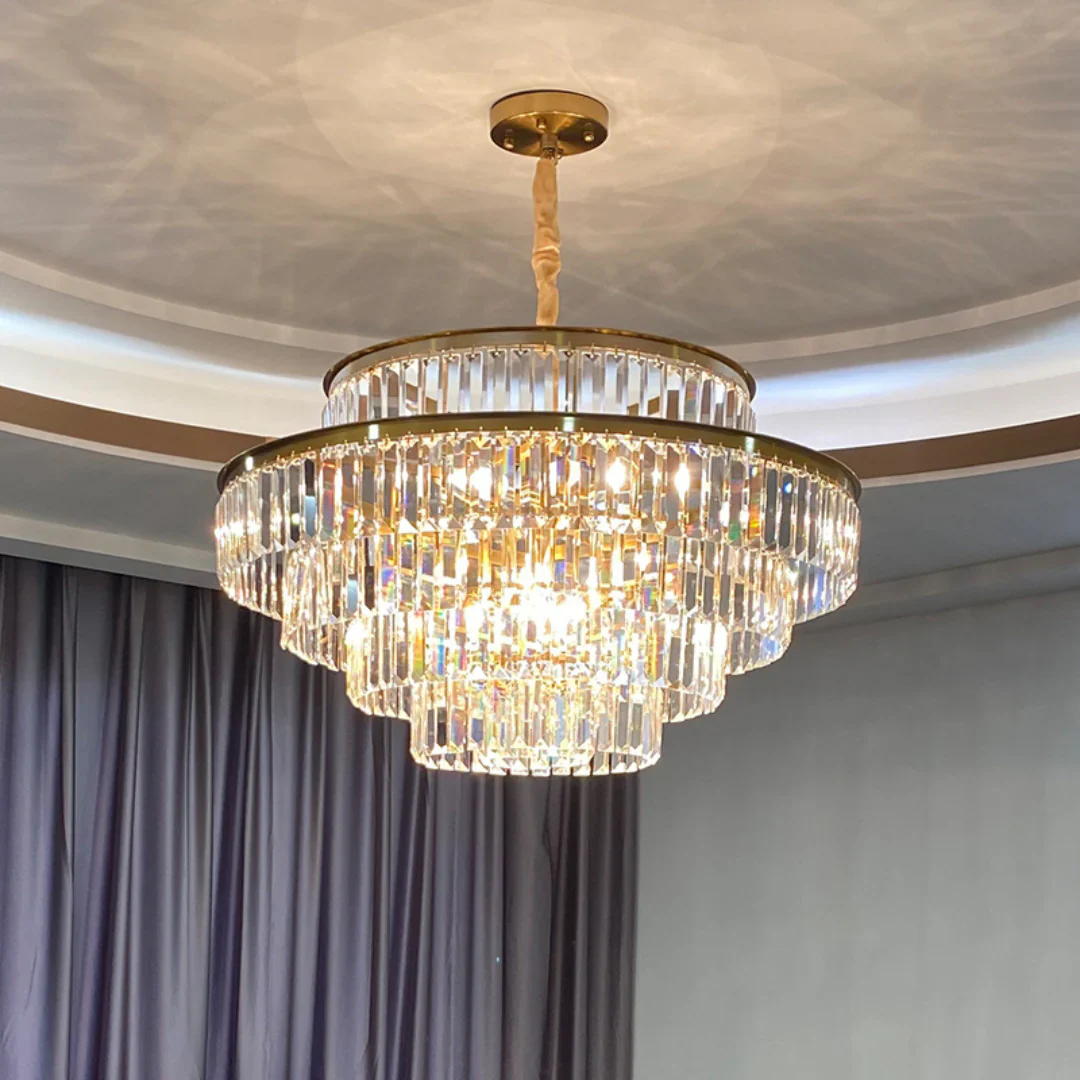 Modern Crystal Gold Chandelier - Image 10